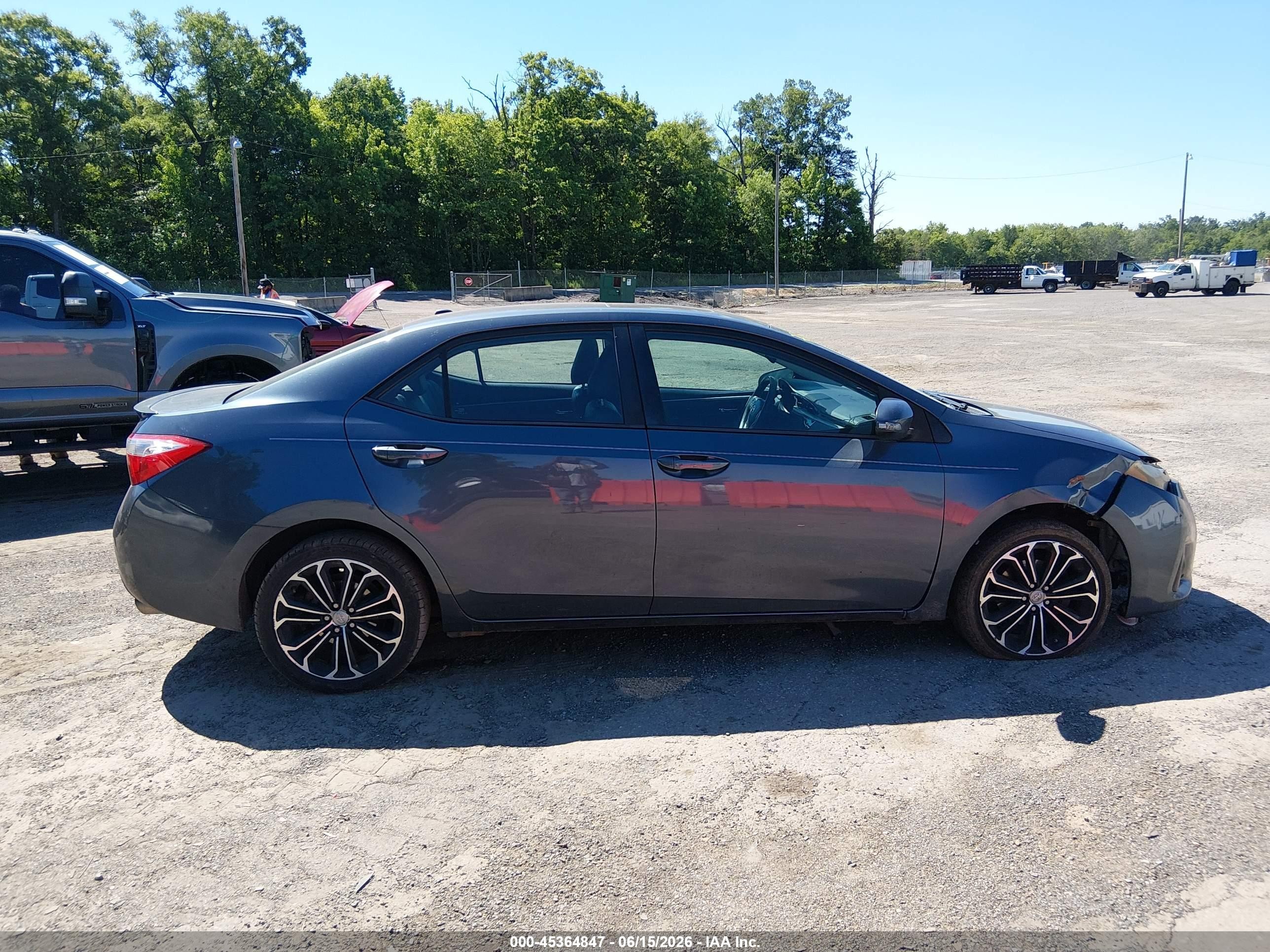 2014 Toyota Corolla S Premium Light Blue vin: 2T1BURHE1EC106150