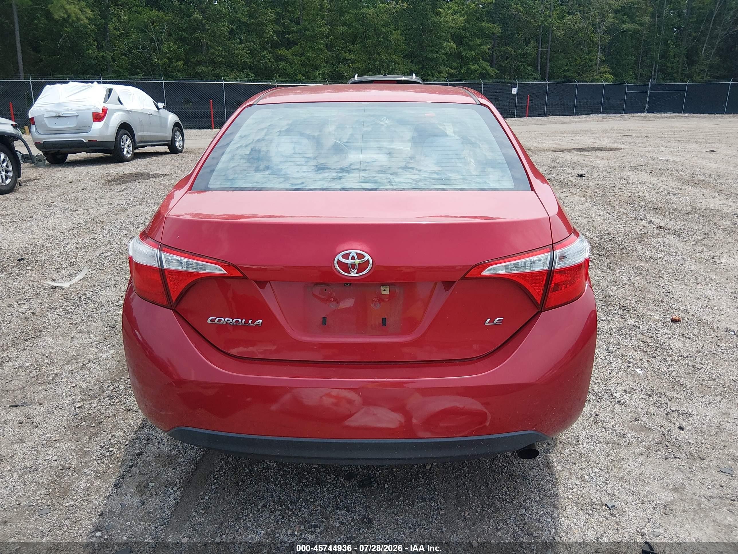 2014 Toyota Corolla Le Red vin: 2T1BURHE1EC116709