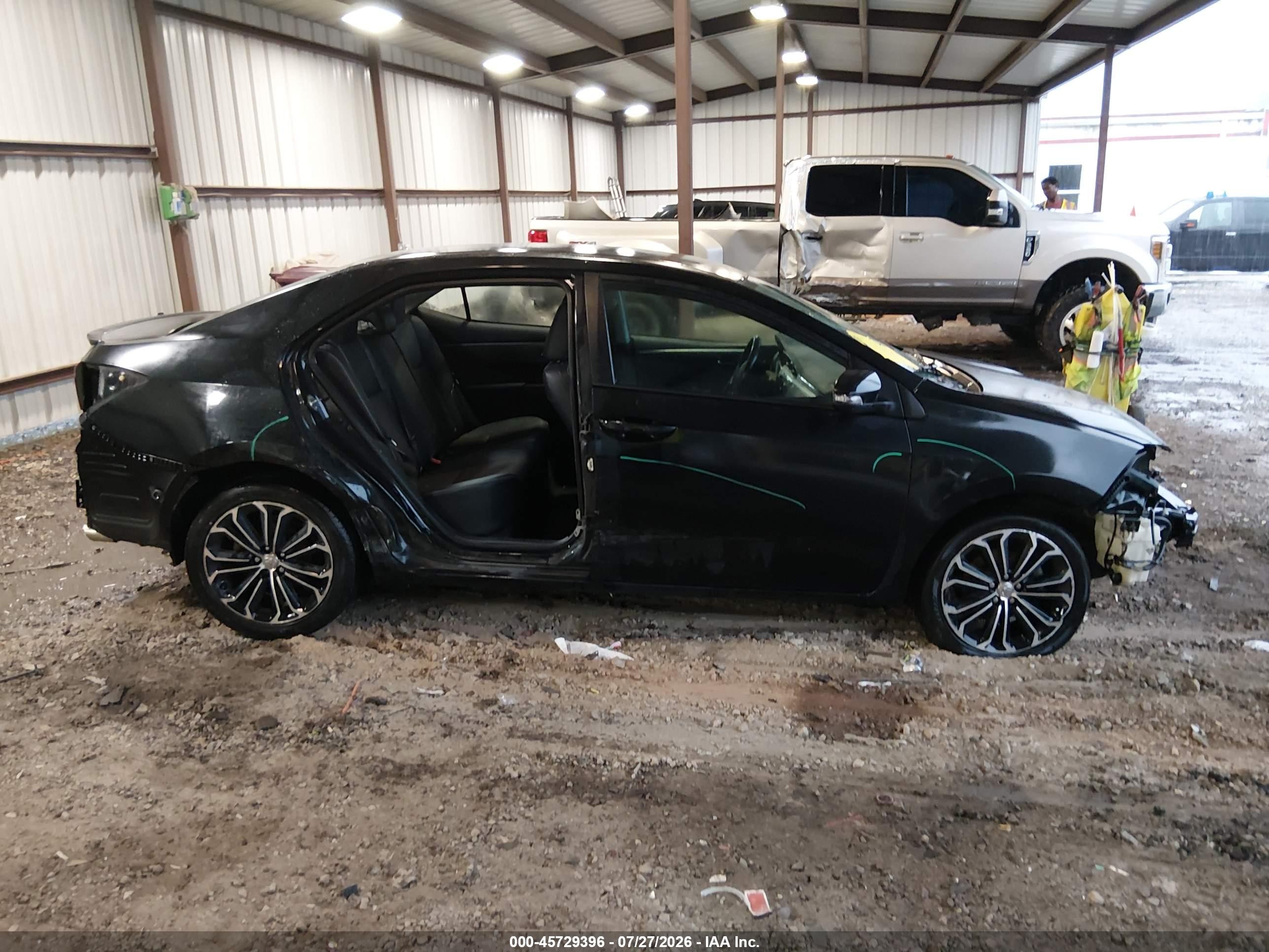 2014 Toyota Corolla S Plus Black vin: 2T1BURHE1EC117200