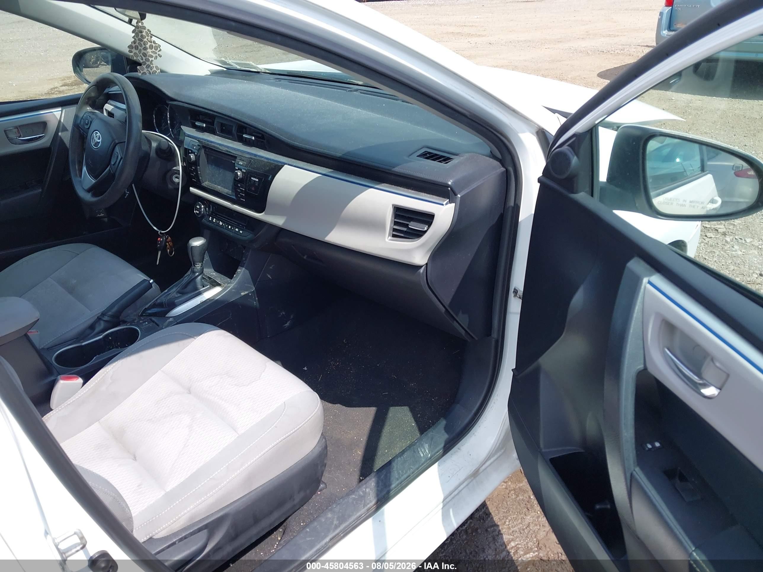 2014 Toyota Corolla Le White vin: 2T1BURHE1EC129847