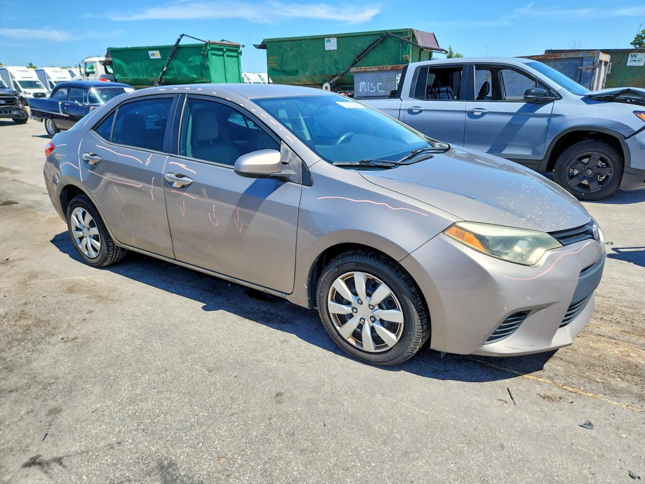 2014 Toyota Corolla Le Gray vin: 2T1BURHE1EC141254