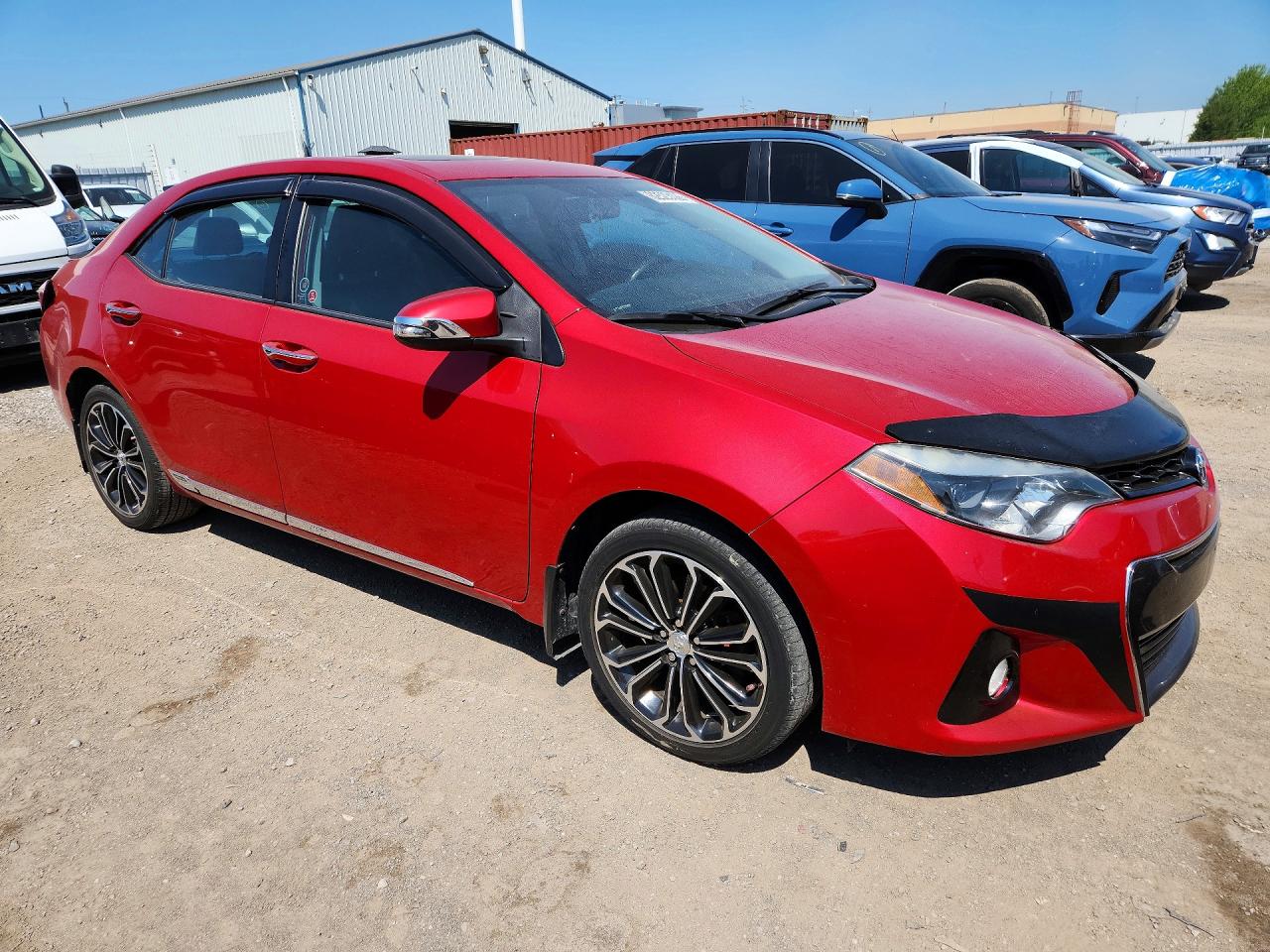 2014 Toyota Corolla L Red vin: 2T1BURHE1EC145255