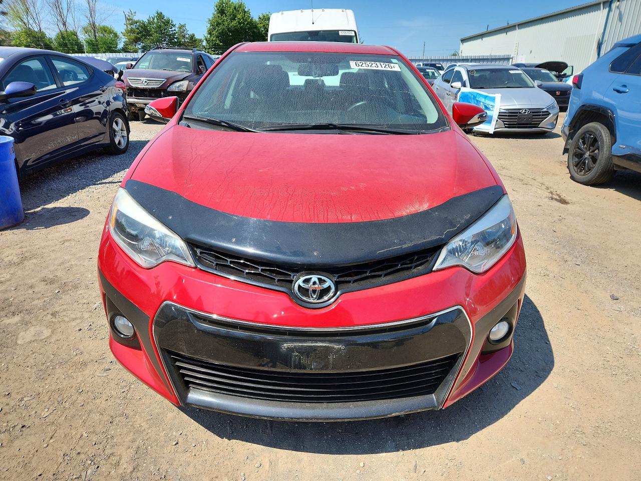 2014 Toyota Corolla L Red vin: 2T1BURHE1EC145255