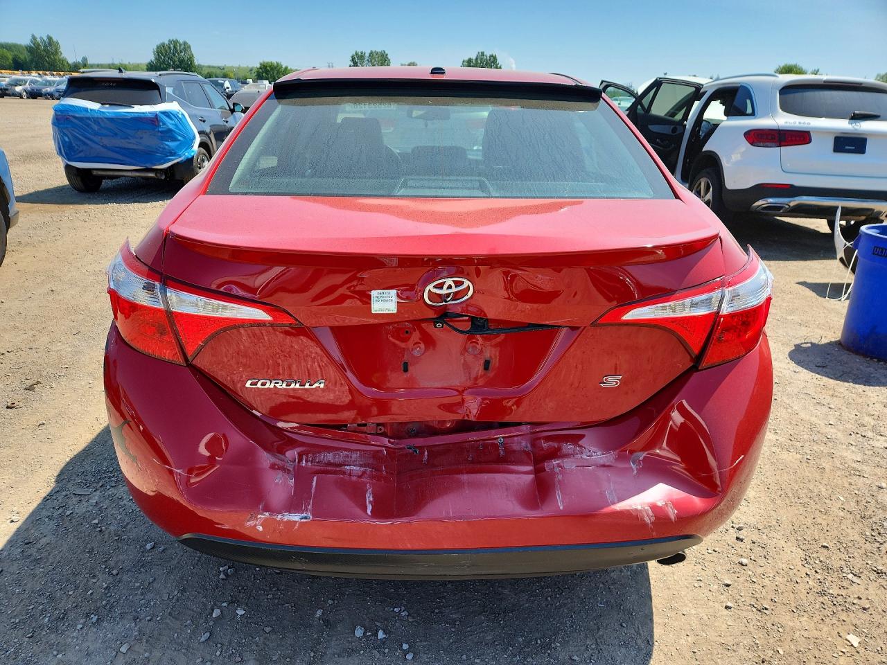 2014 Toyota Corolla L Red vin: 2T1BURHE1EC145255