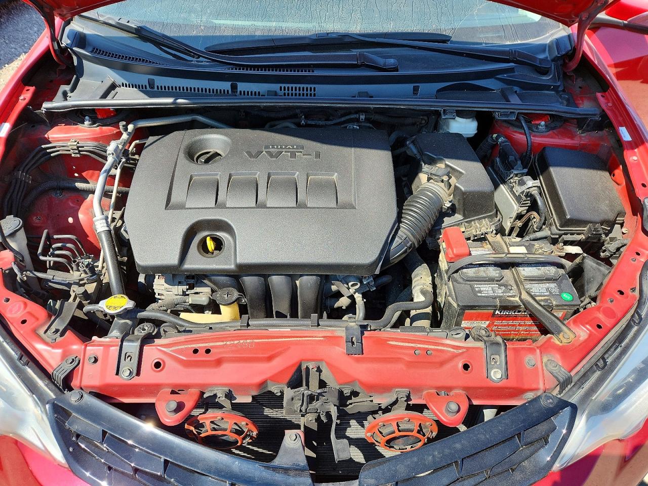 2014 Toyota Corolla L Red vin: 2T1BURHE1EC145255