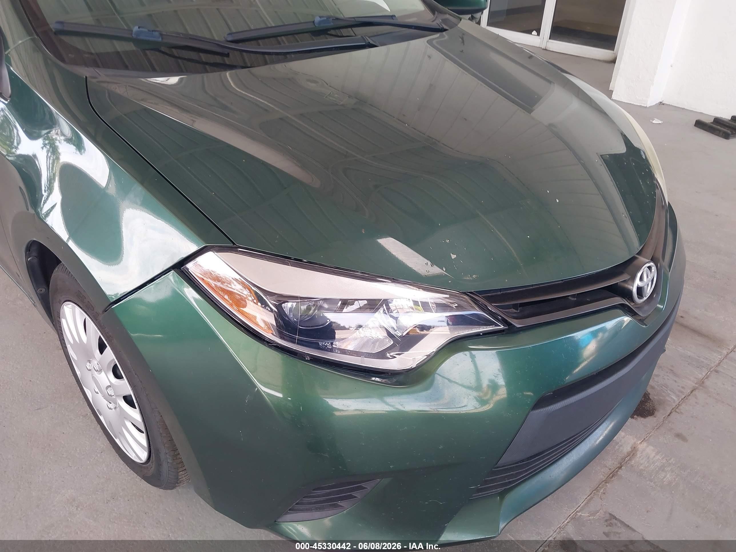 2014 Toyota Corolla Le Green vin: 2T1BURHE1EC152934