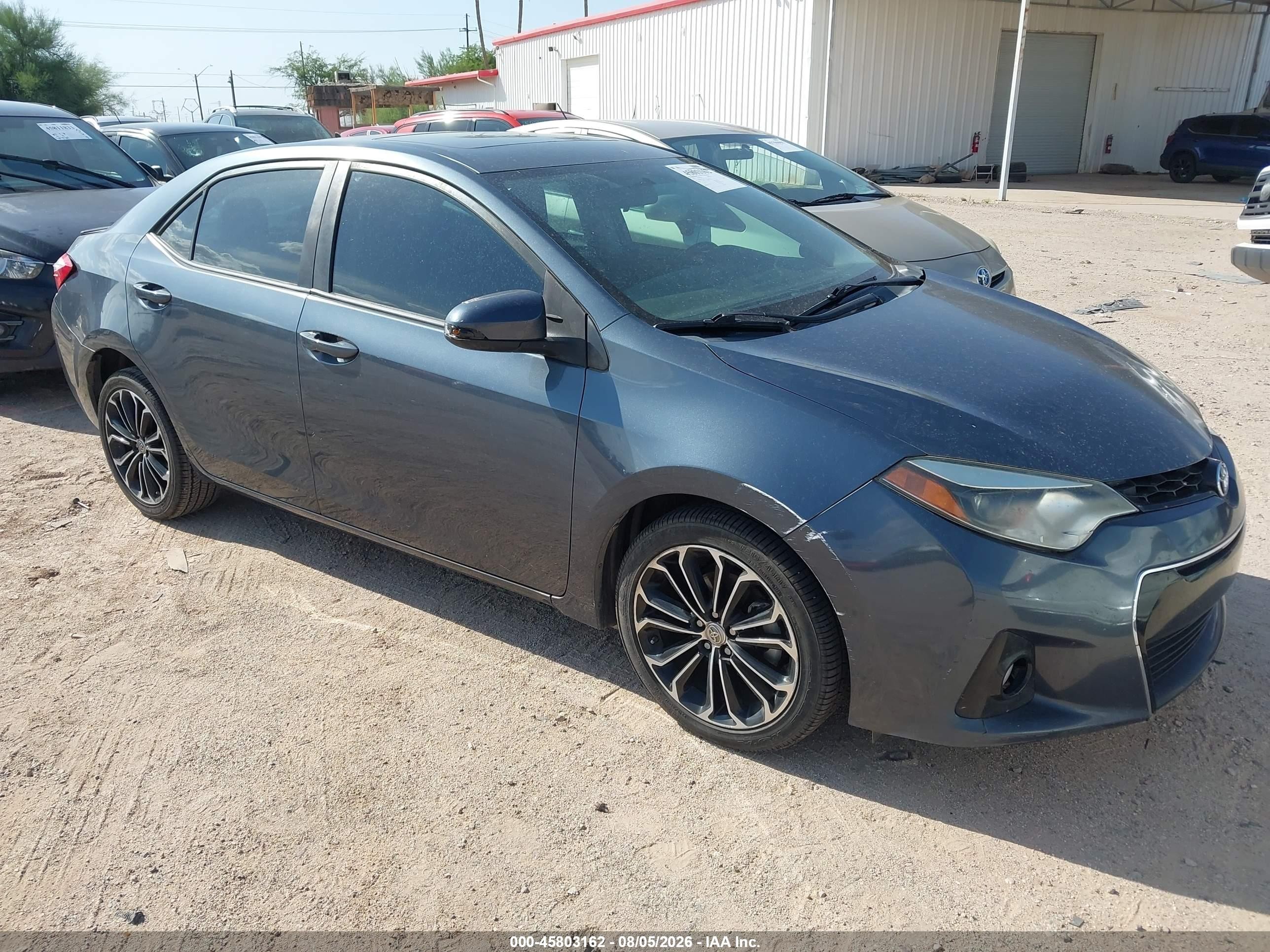 2014 Toyota Corolla S Plus Blue vin: 2T1BURHE1EC165831