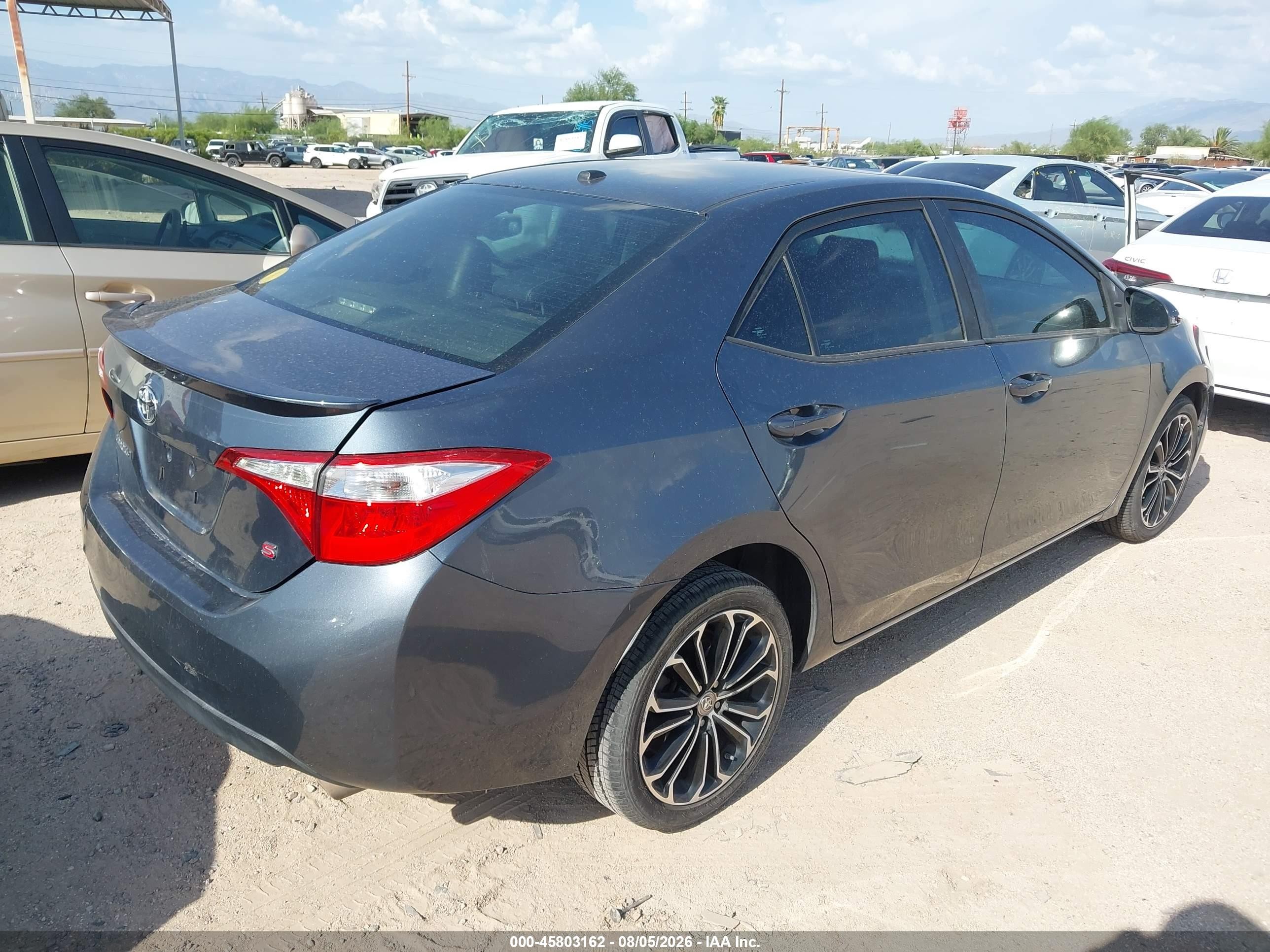 2014 Toyota Corolla S Plus Blue vin: 2T1BURHE1EC165831