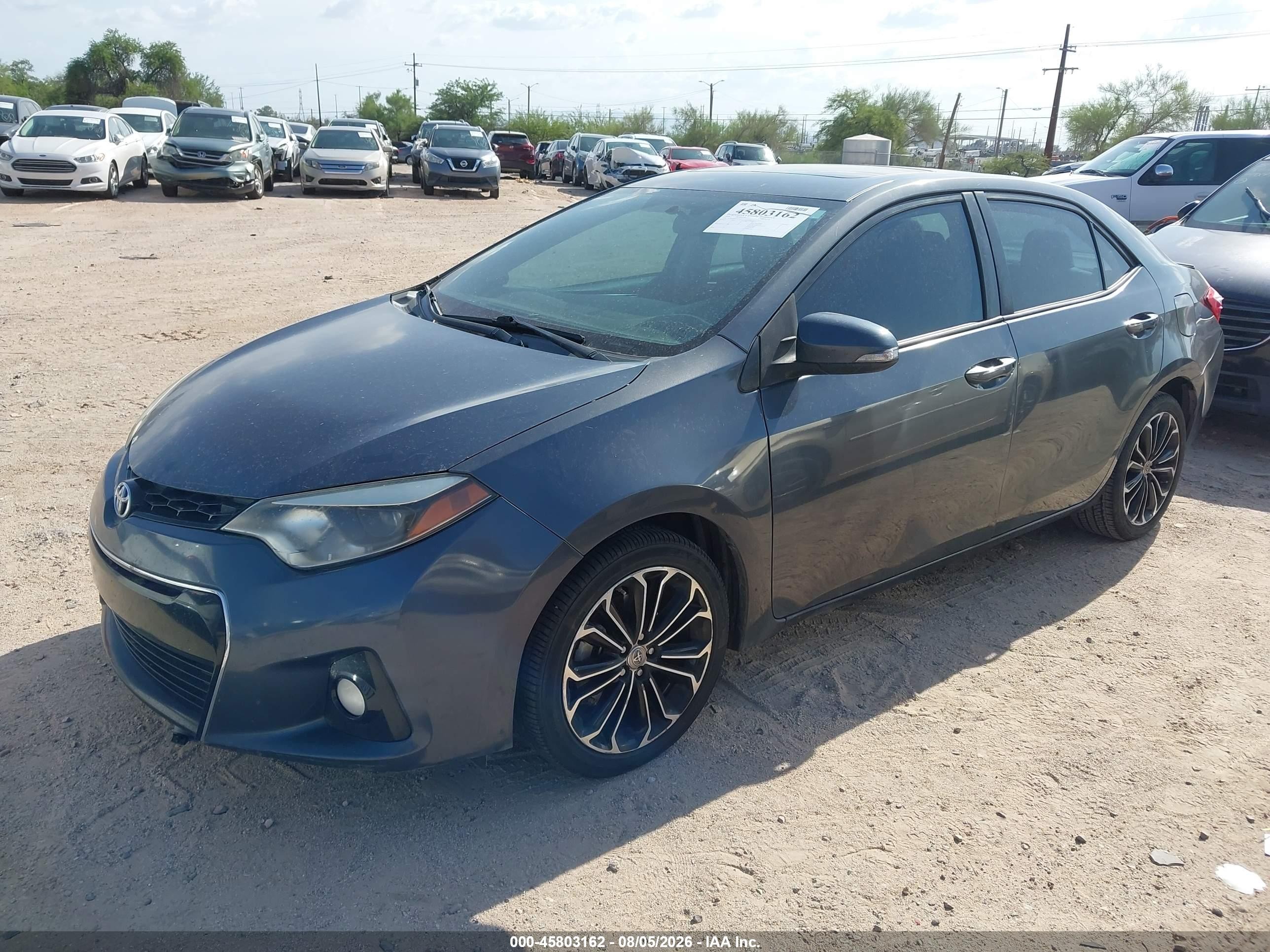 2014 Toyota Corolla S Plus Blue vin: 2T1BURHE1EC165831