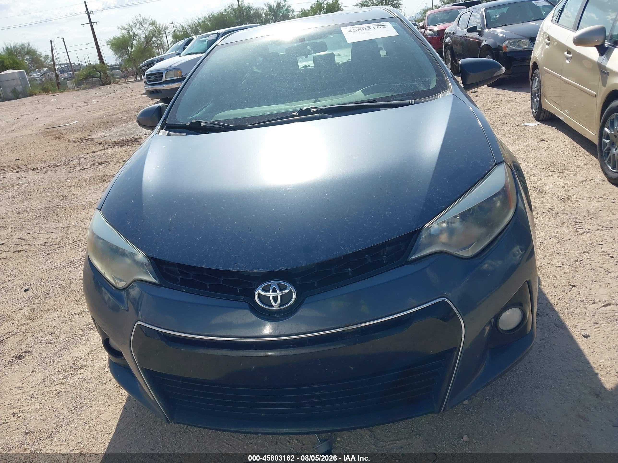 2014 Toyota Corolla S Plus Blue vin: 2T1BURHE1EC165831