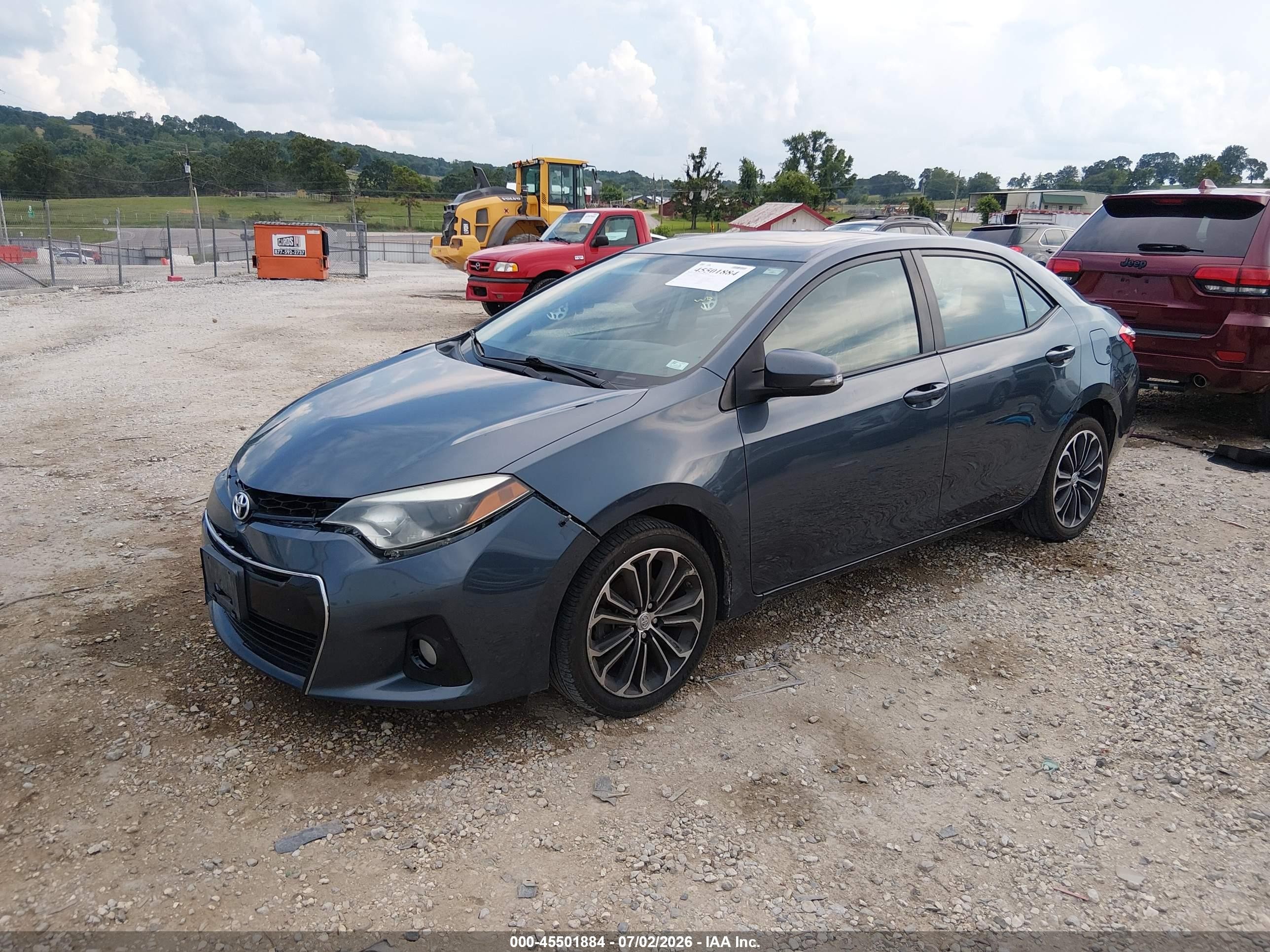 2014 Toyota Corolla S Plus Gray vin: 2T1BURHE1EC166588