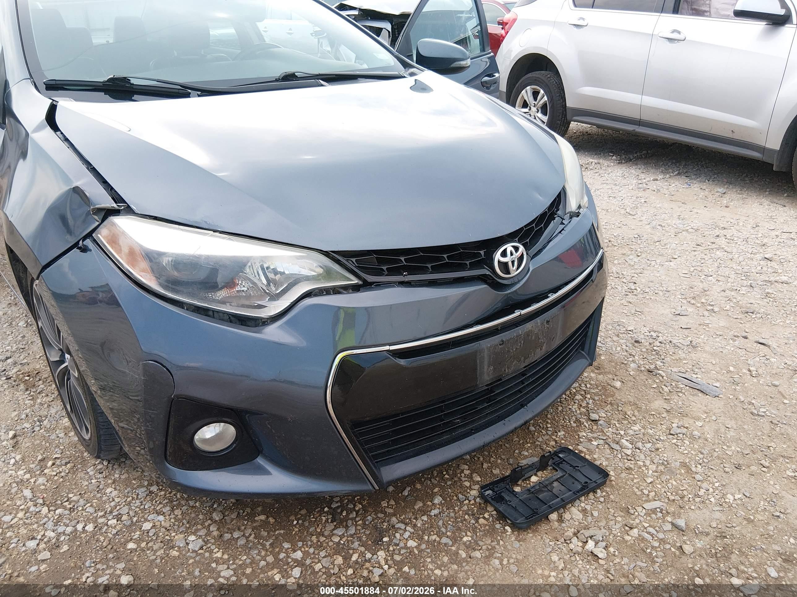 2014 Toyota Corolla S Plus Gray vin: 2T1BURHE1EC166588