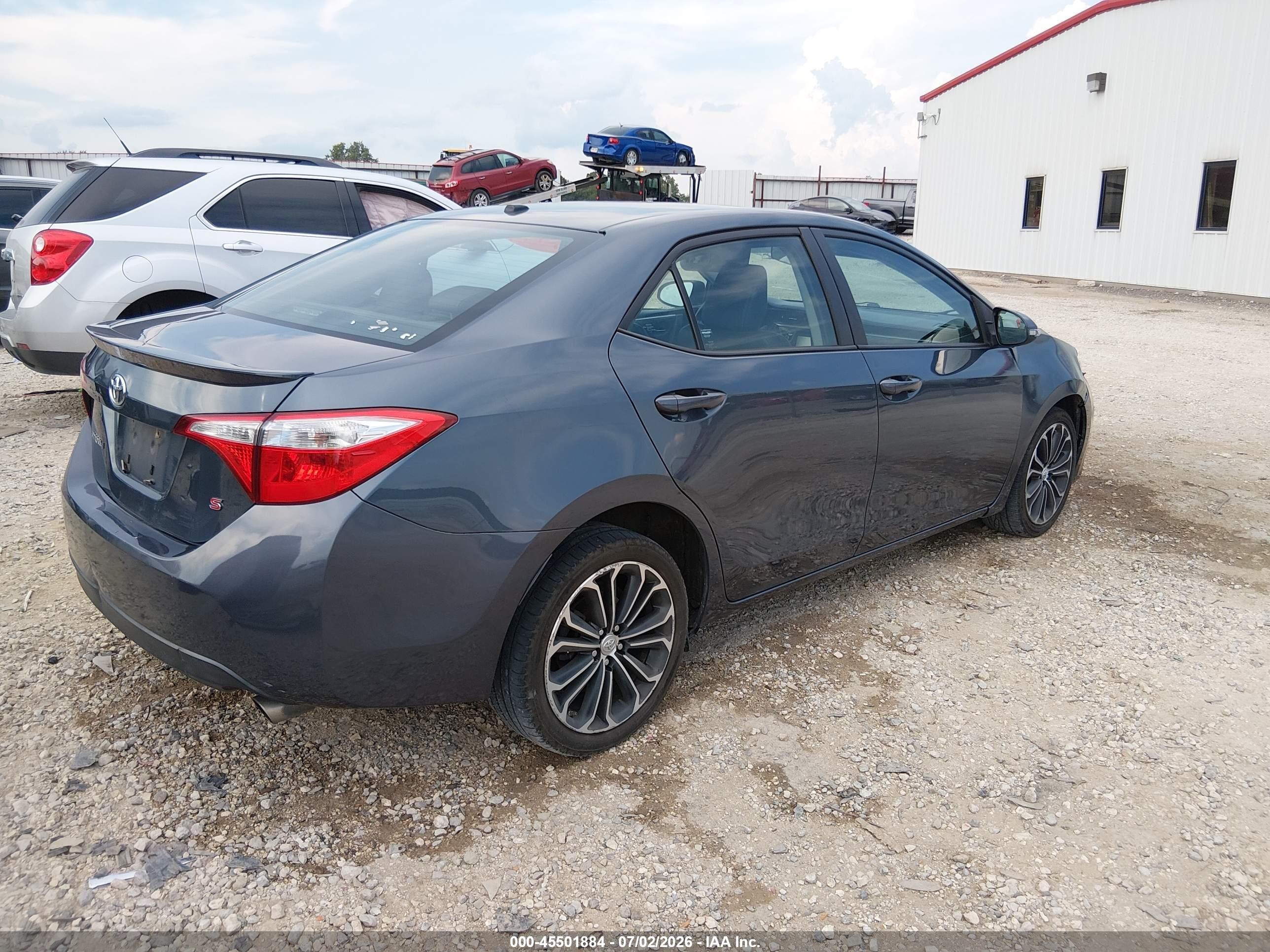 2014 Toyota Corolla S Plus Gray vin: 2T1BURHE1EC166588