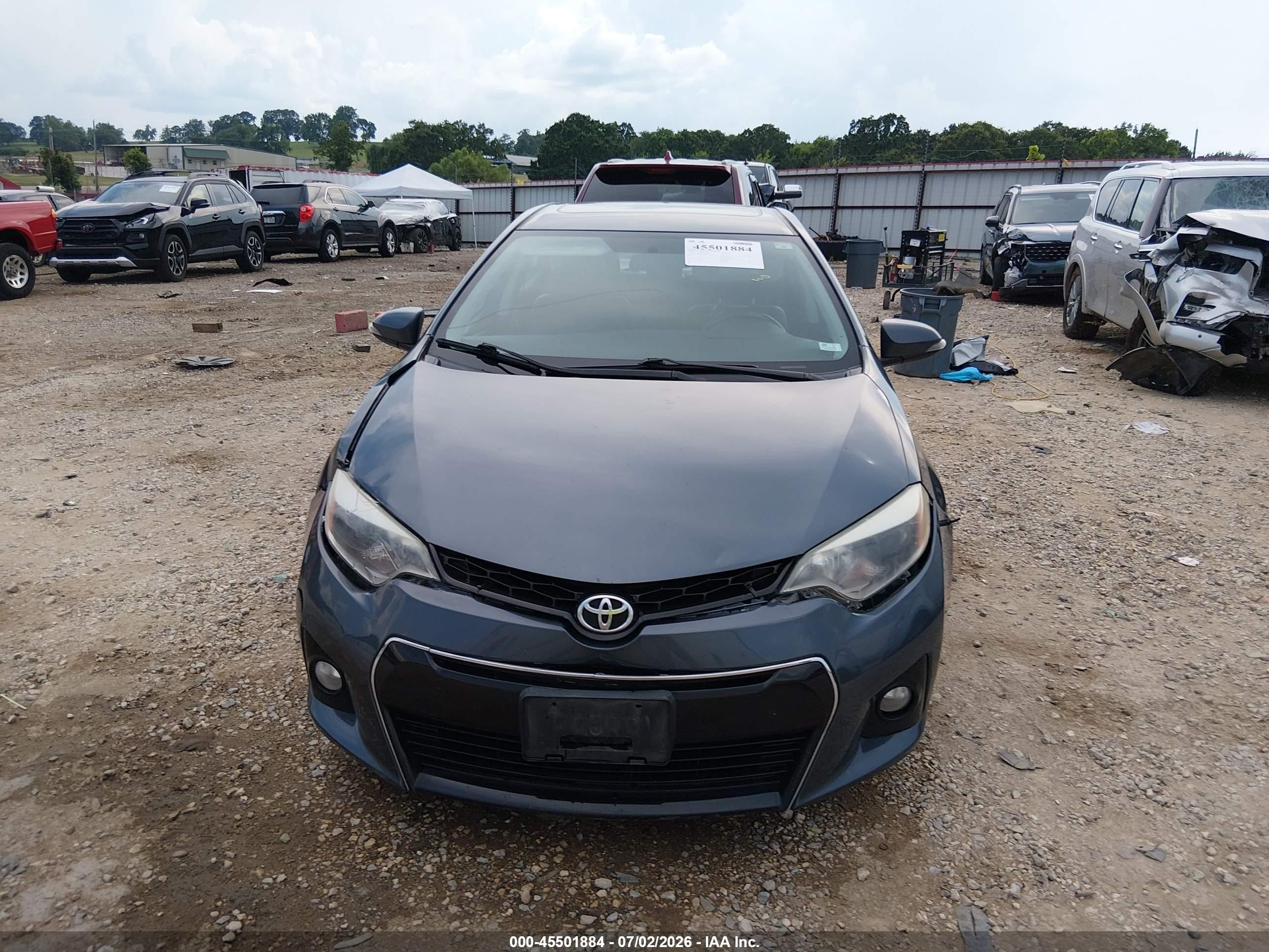 2014 Toyota Corolla S Plus Gray vin: 2T1BURHE1EC166588