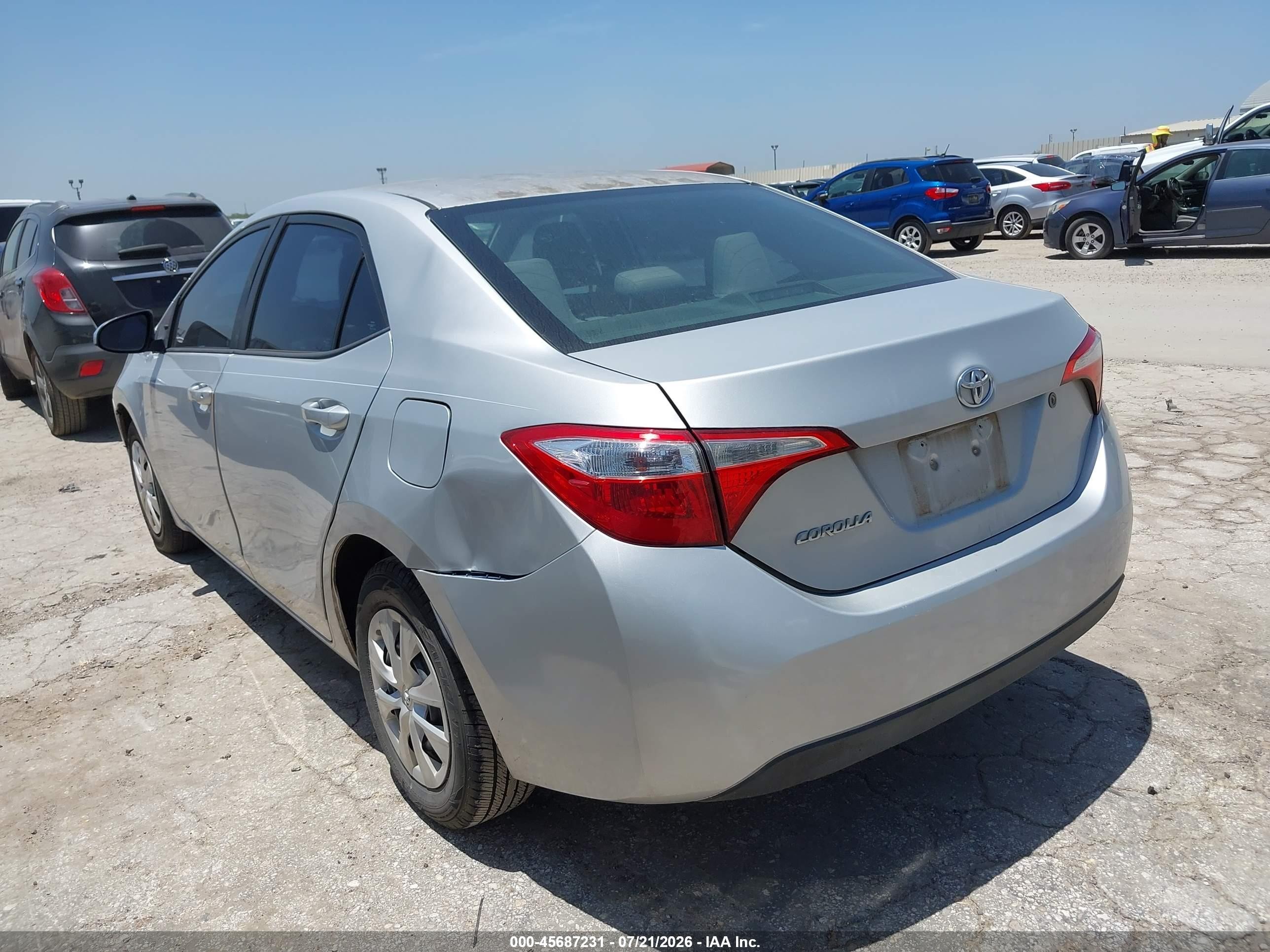 2014 Toyota Corolla L Silver vin: 2T1BURHE1EC176909