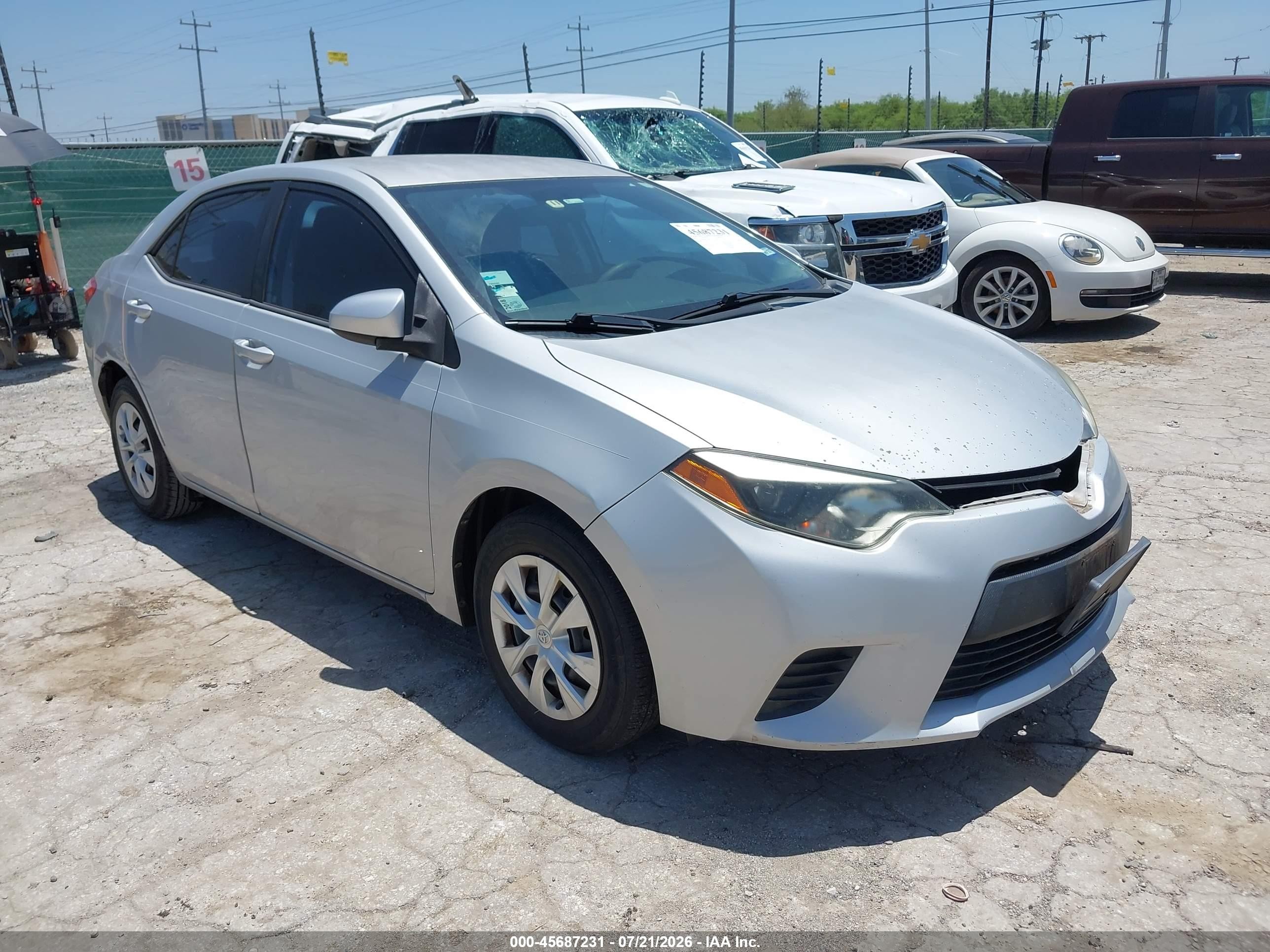 2014 Toyota Corolla L Серебряный vin: 2T1BURHE1EC176909