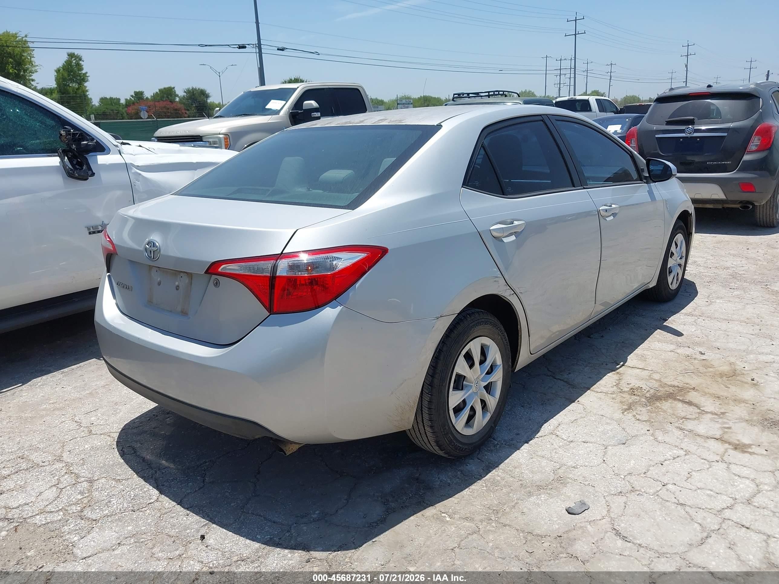 2014 Toyota Corolla L Silver vin: 2T1BURHE1EC176909