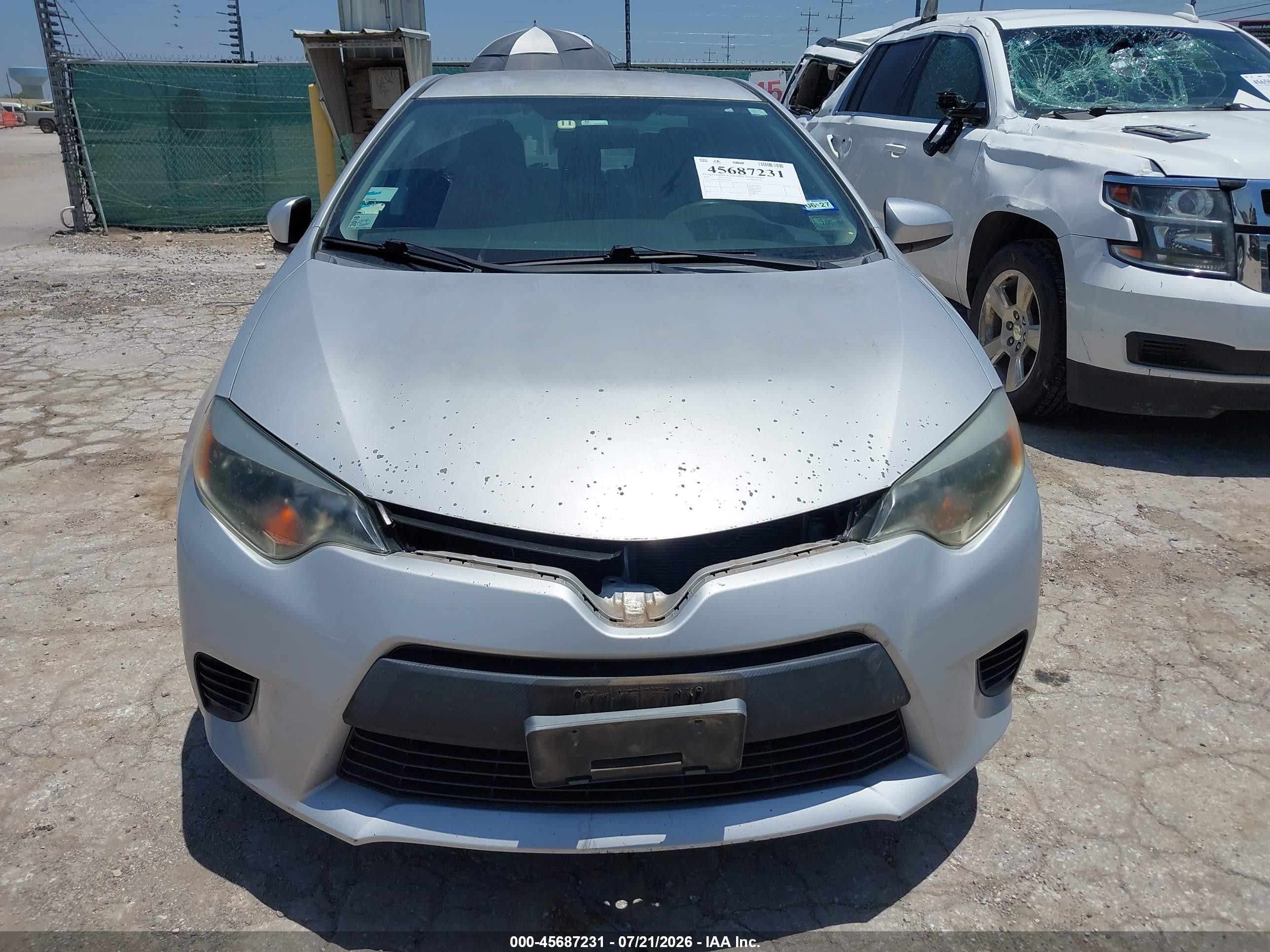 2014 Toyota Corolla L Silver vin: 2T1BURHE1EC176909