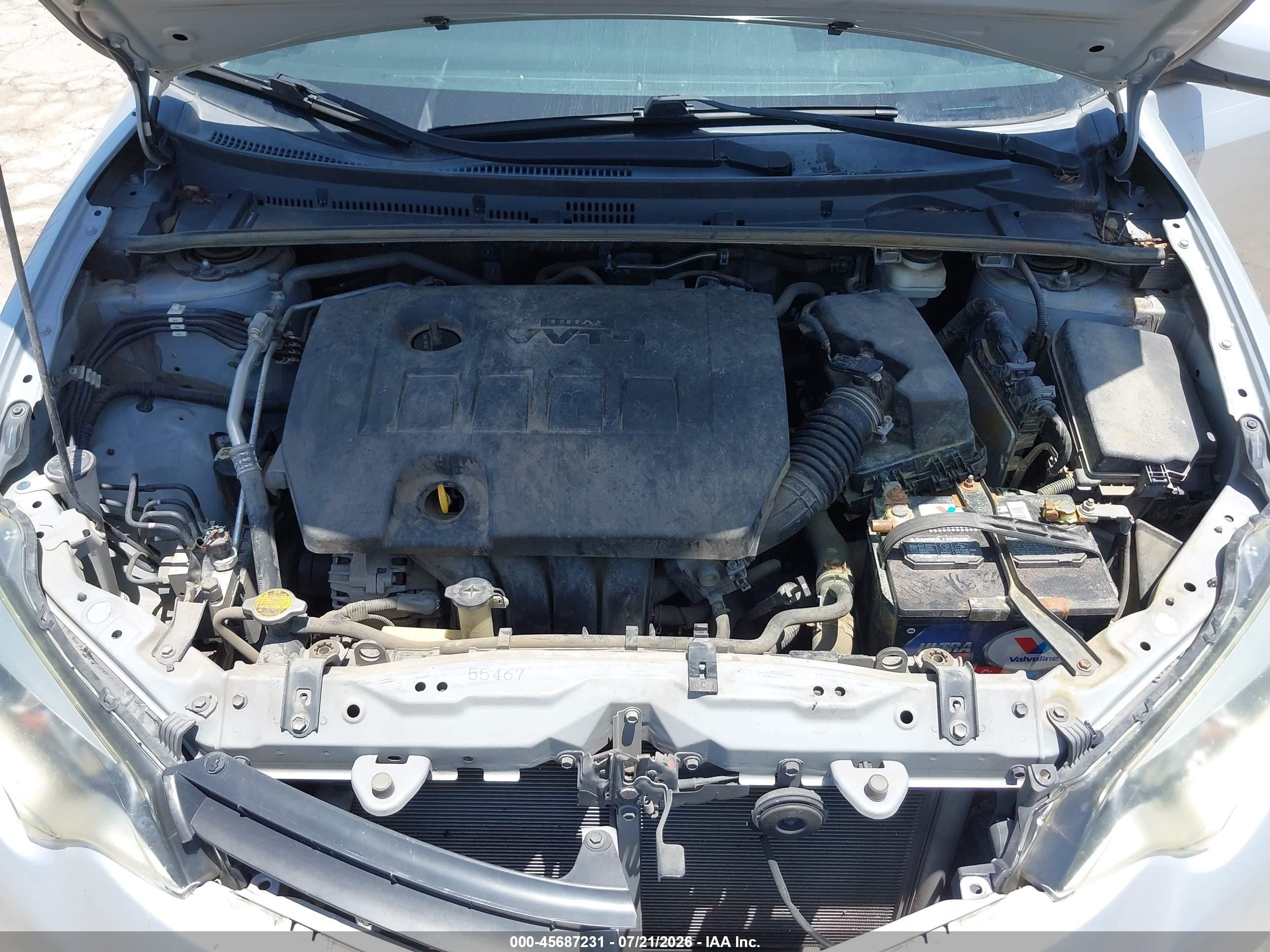 2014 Toyota Corolla L Silver vin: 2T1BURHE1EC176909