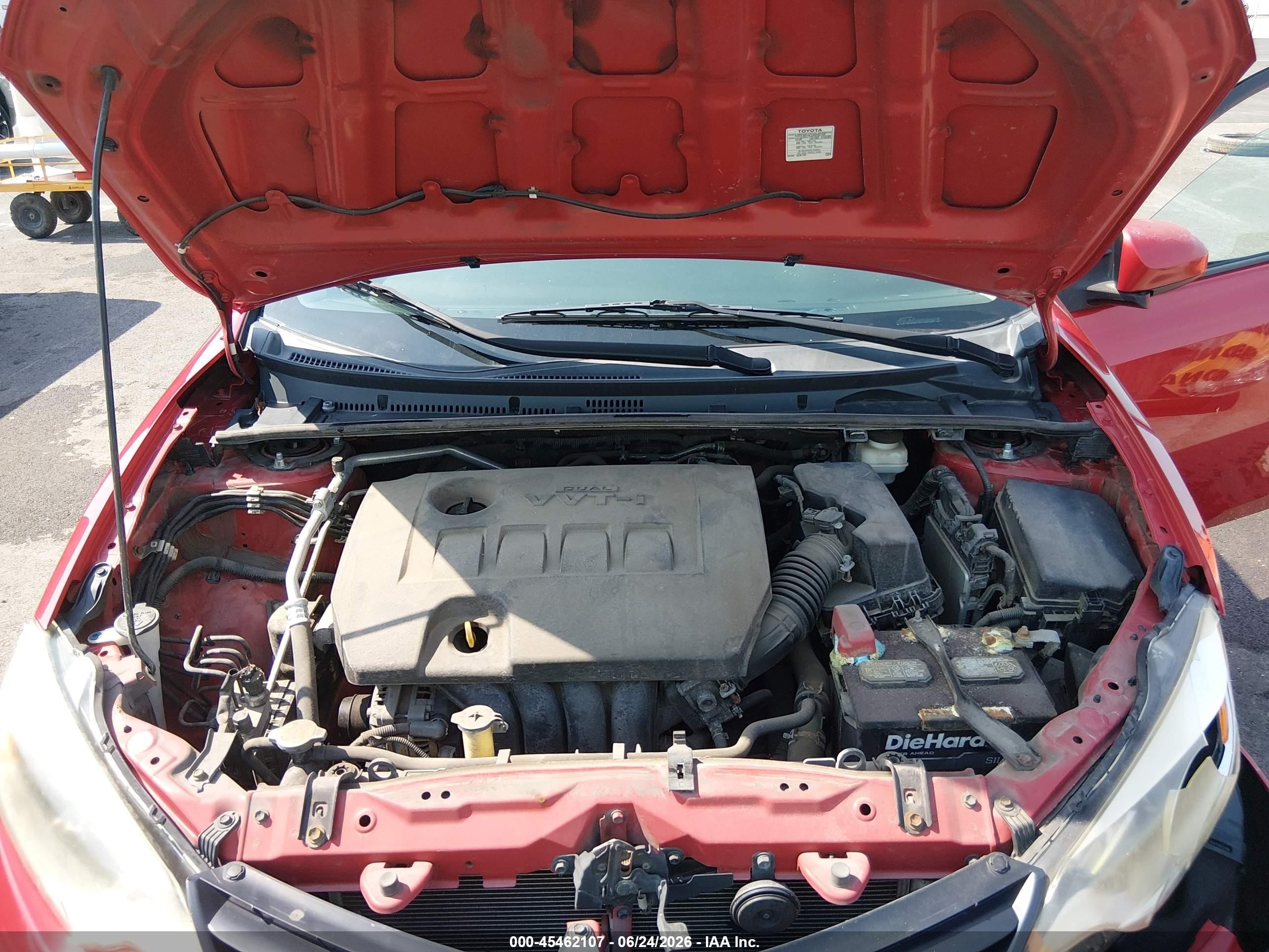 2014 Toyota Corolla Le Red vin: 2T1BURHE1EC185240