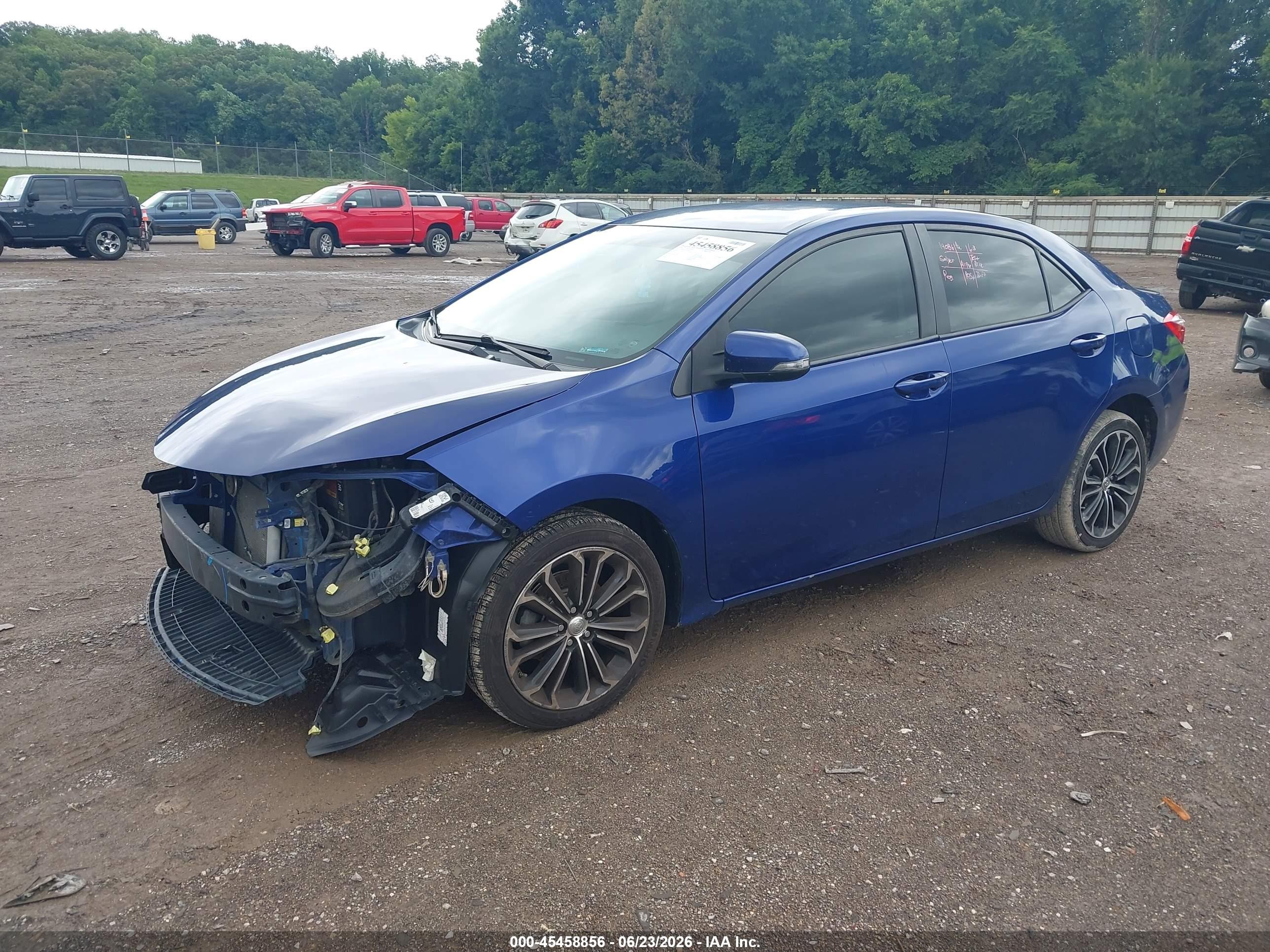 2014 Toyota Corolla S Plus Синий vin: 2T1BURHE1EC196223