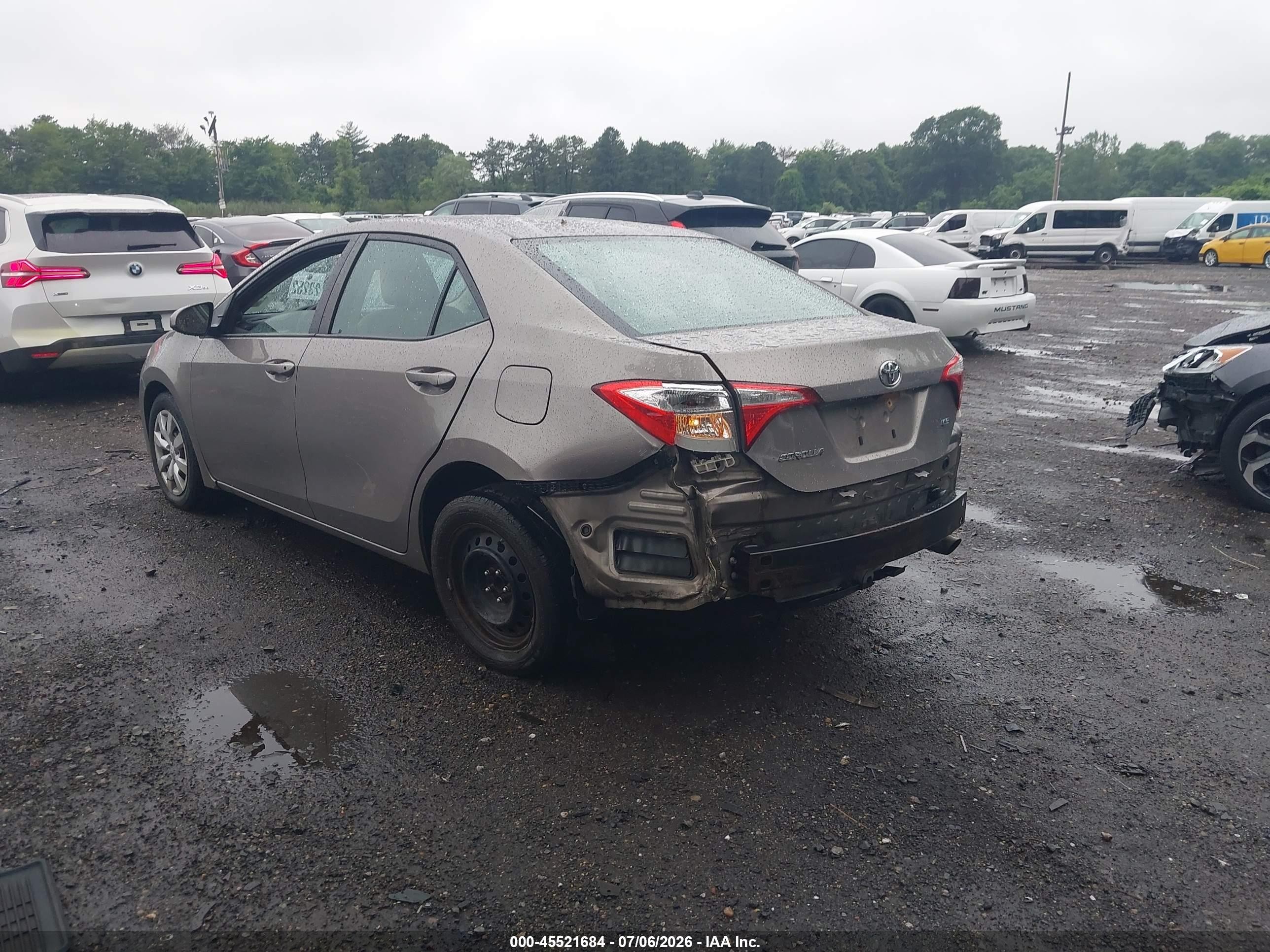 2014 Toyota Corolla Le Gray vin: 2T1BURHE1EC196299