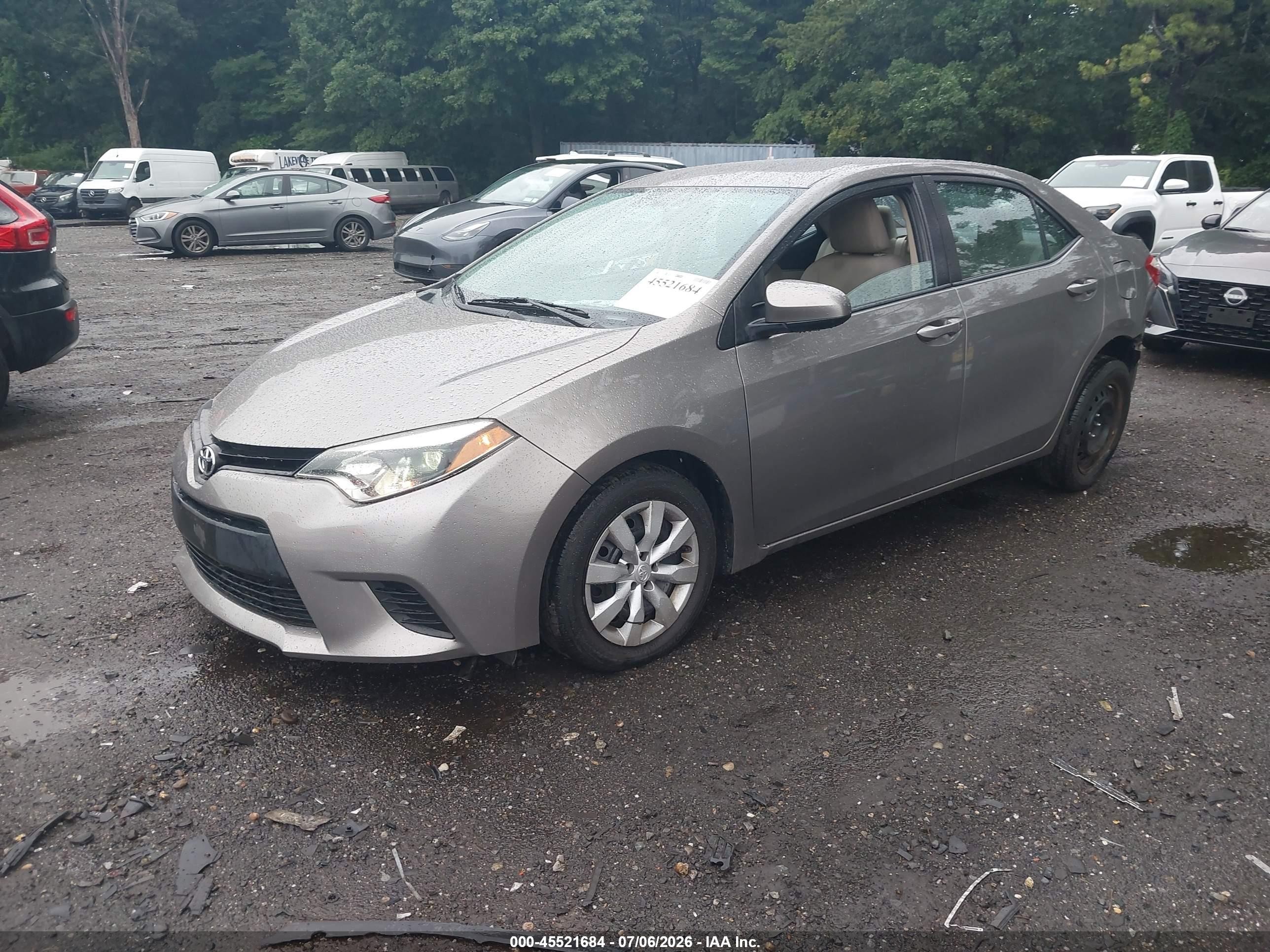 2014 Toyota Corolla Le Gray vin: 2T1BURHE1EC196299