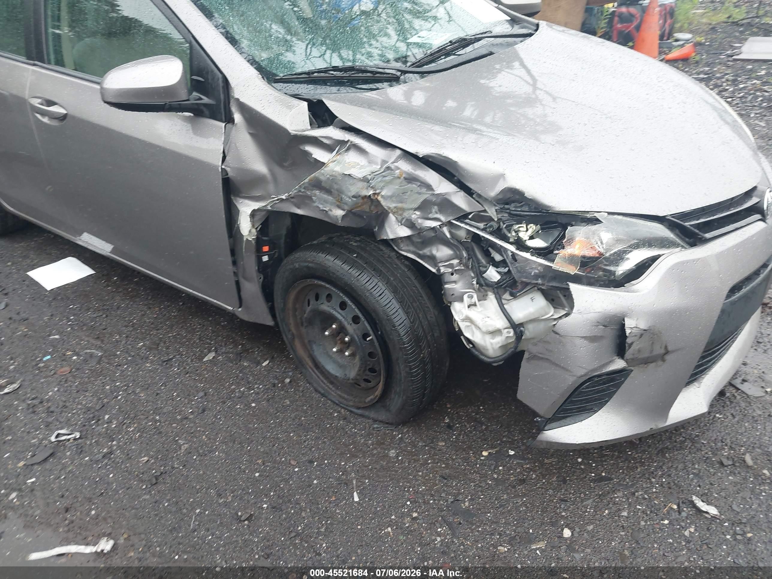 2014 Toyota Corolla Le Gray vin: 2T1BURHE1EC196299