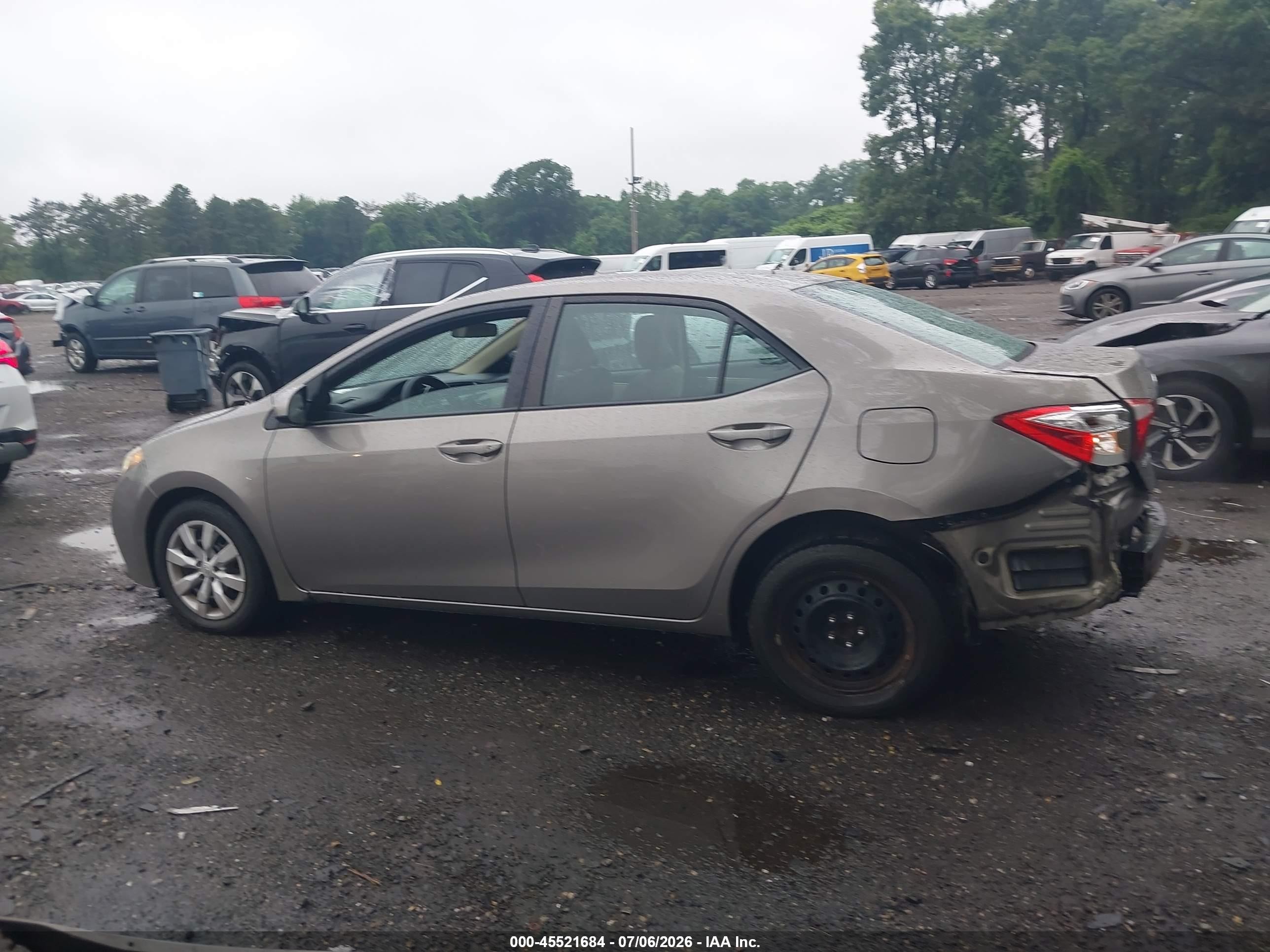 2014 Toyota Corolla Le Gray vin: 2T1BURHE1EC196299