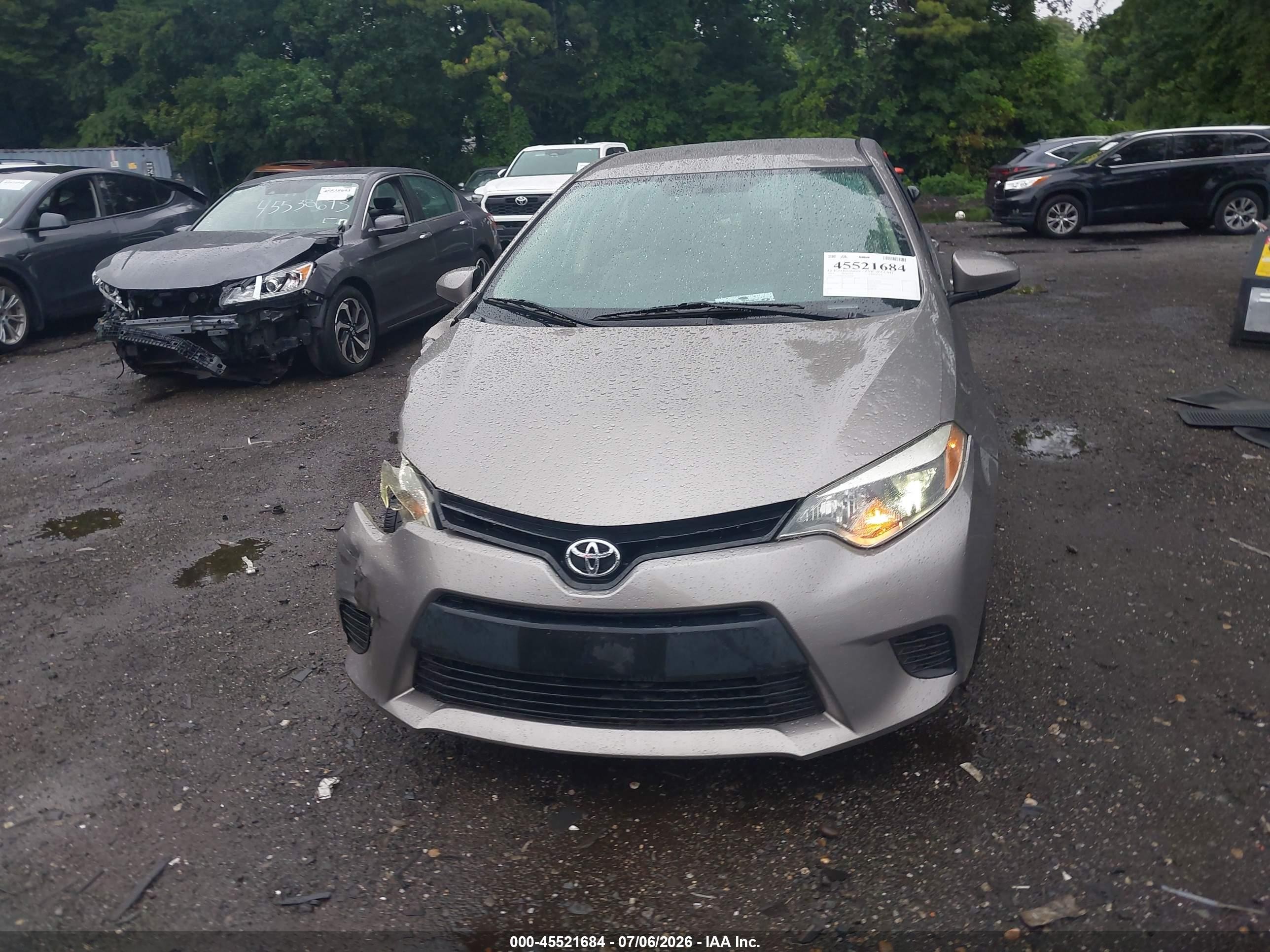2014 Toyota Corolla Le Gray vin: 2T1BURHE1EC196299