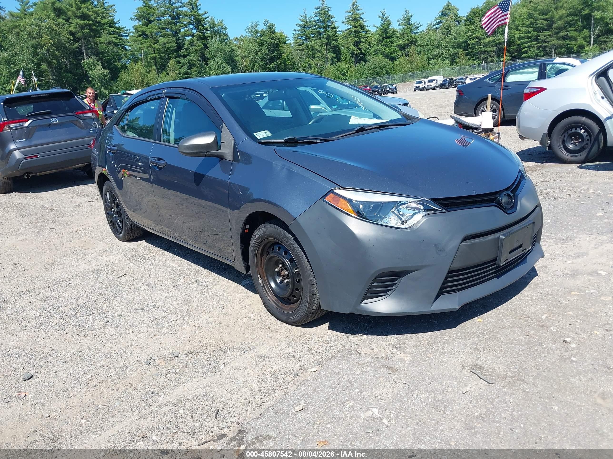 2014 Toyota Corolla Le Gray vin: 2T1BURHE1EC219869