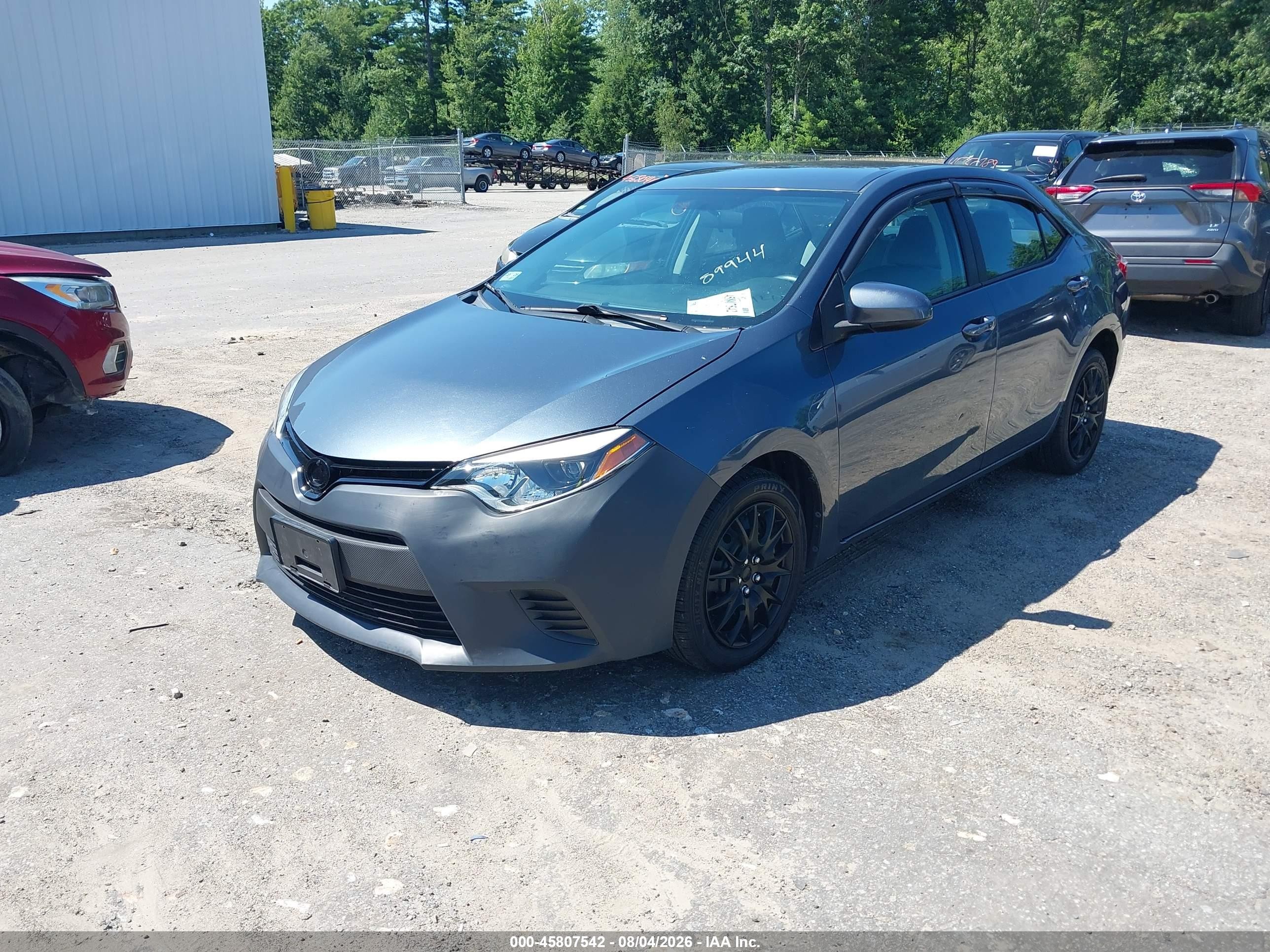 2014 Toyota Corolla Le Gray vin: 2T1BURHE1EC219869
