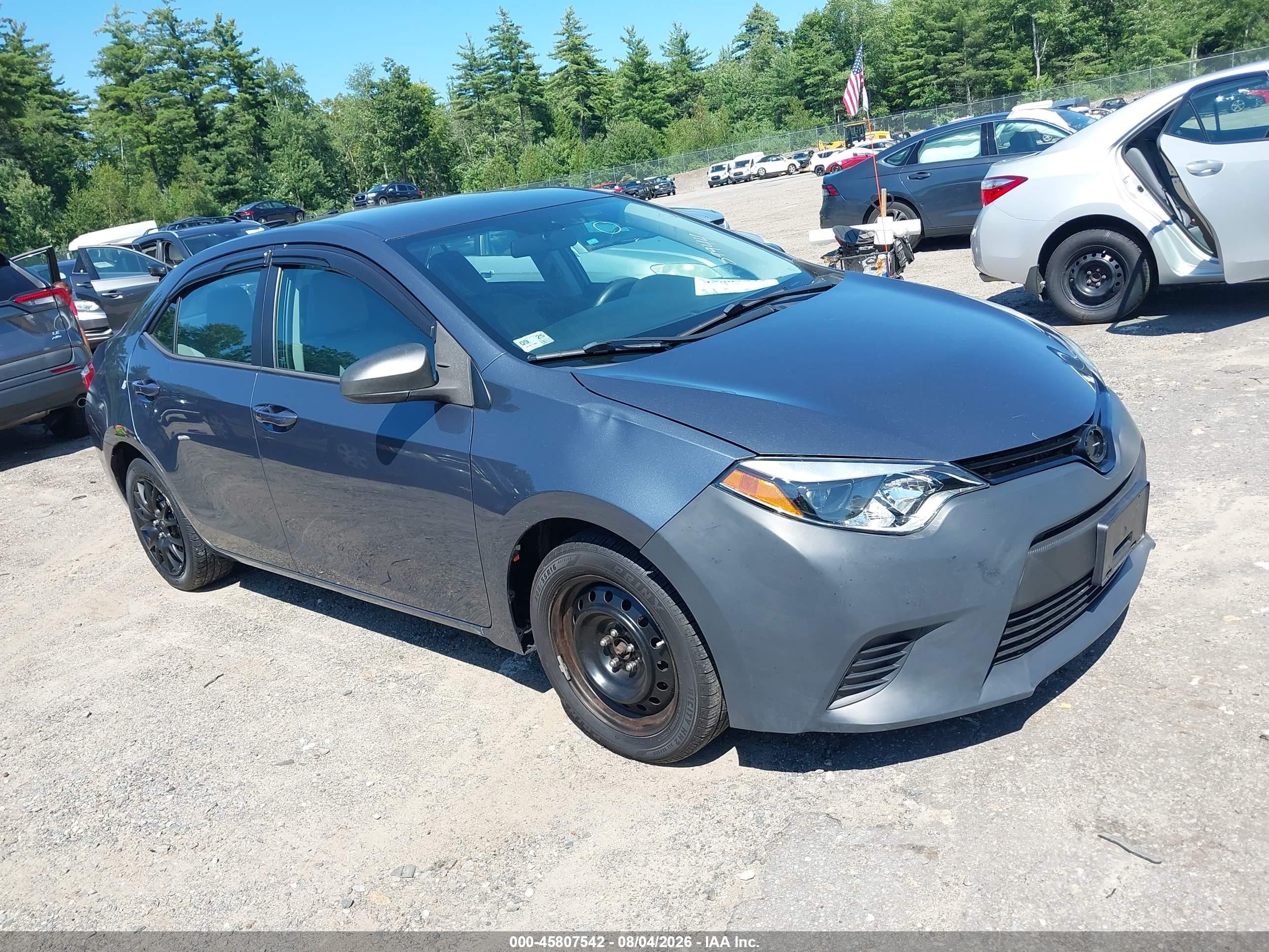 2014 Toyota Corolla Le Gray vin: 2T1BURHE1EC219869