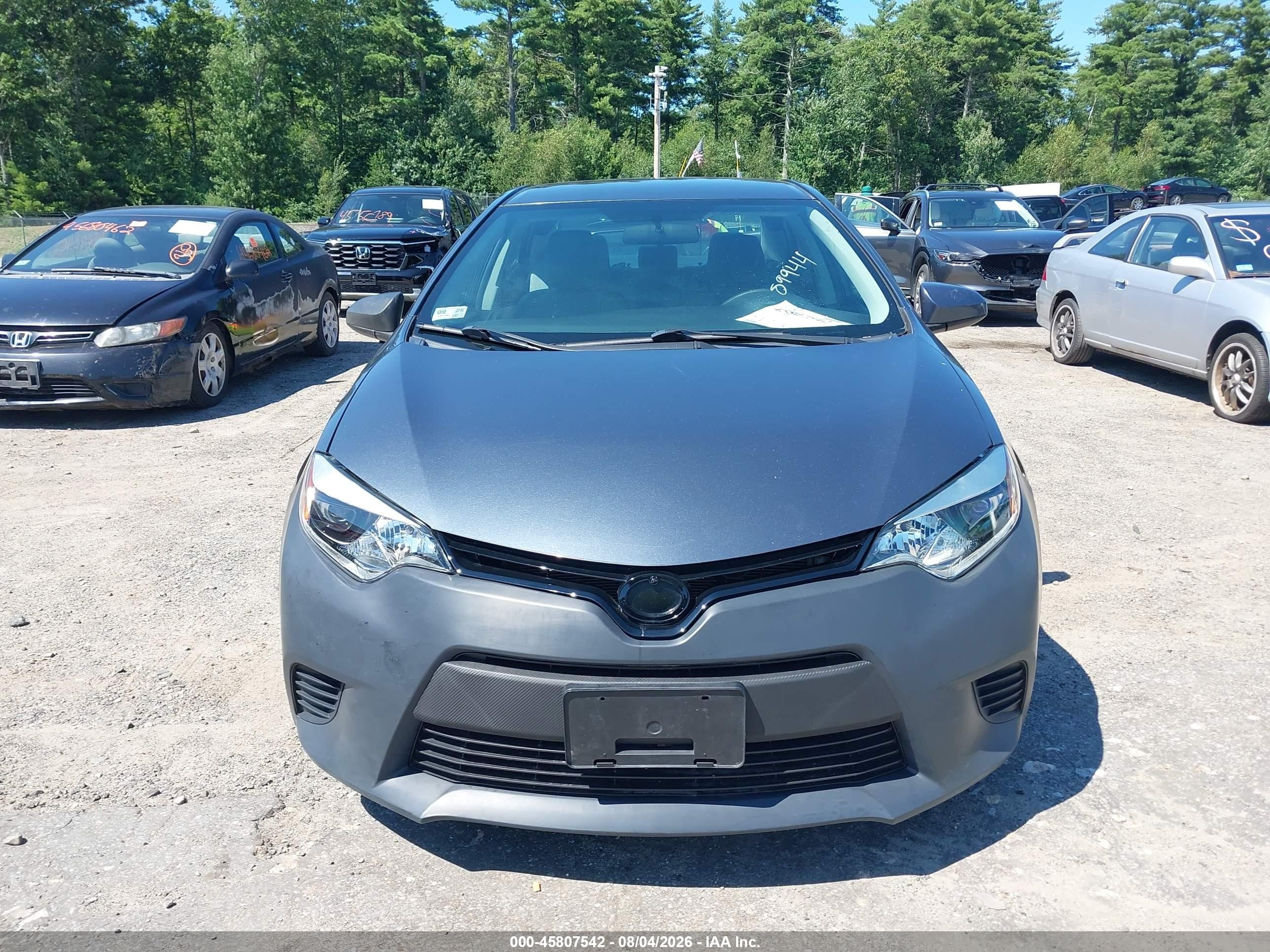 2014 Toyota Corolla Le Gray vin: 2T1BURHE1EC219869