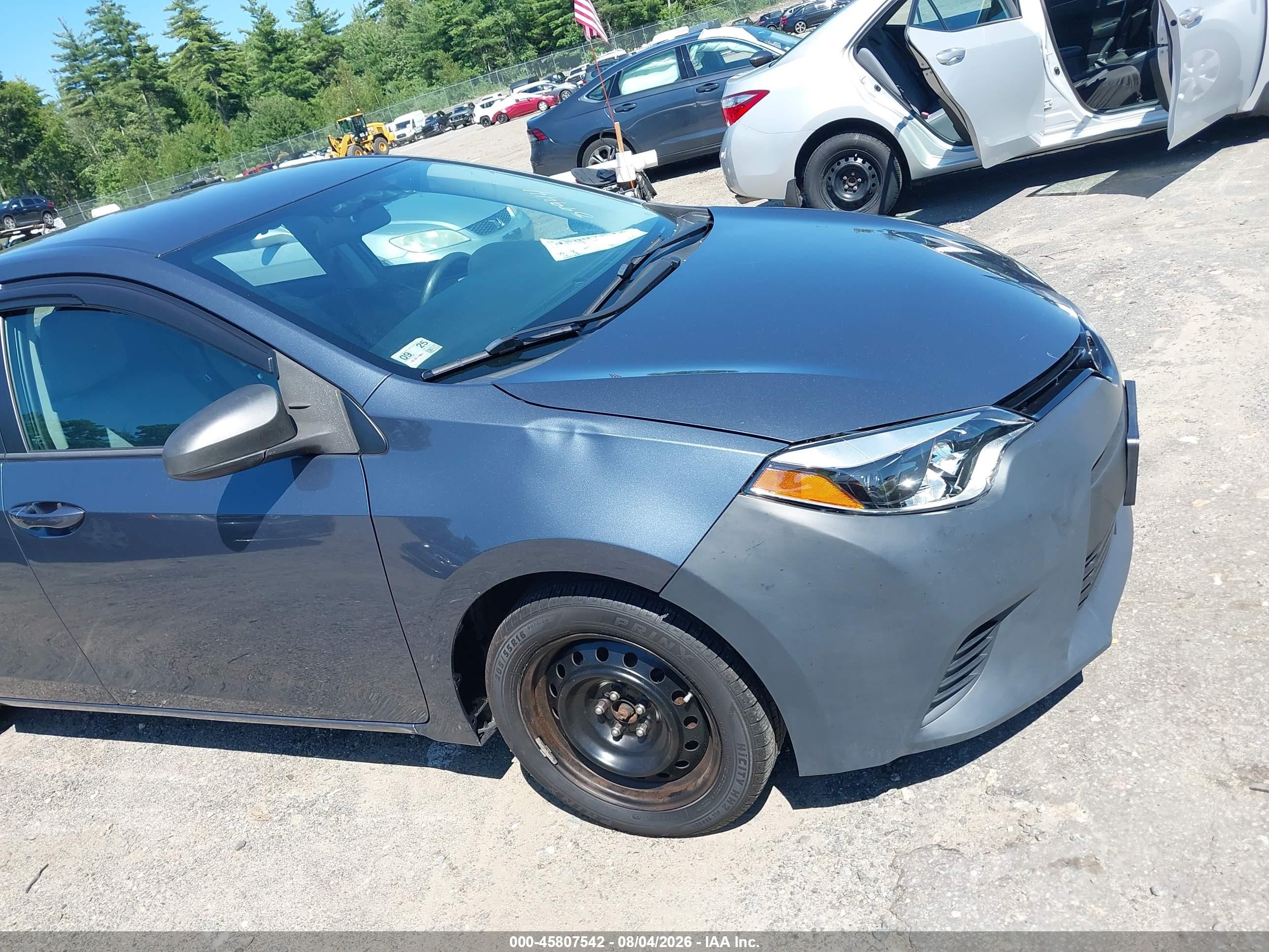 2014 Toyota Corolla Le Gray vin: 2T1BURHE1EC219869