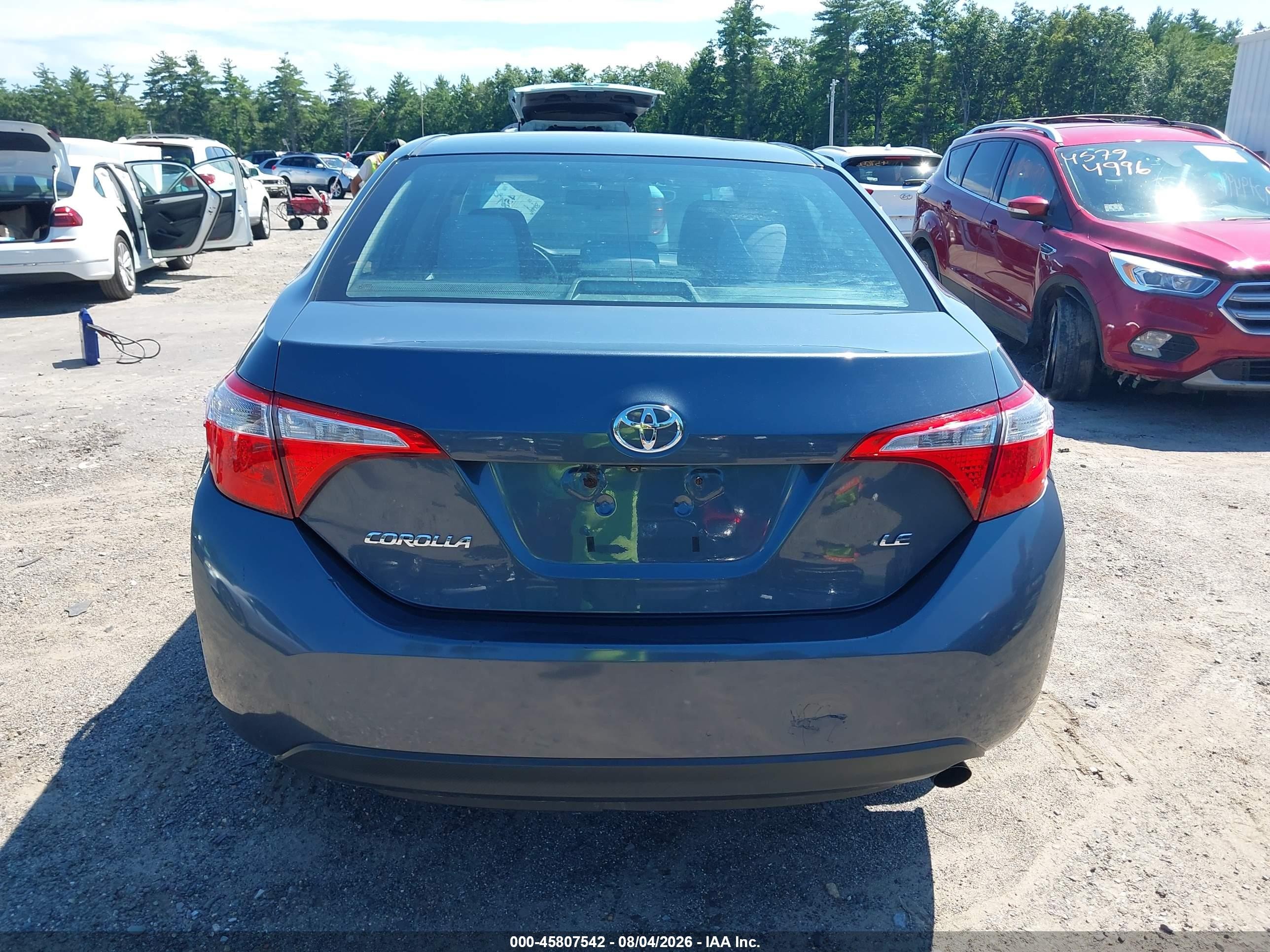 2014 Toyota Corolla Le Gray vin: 2T1BURHE1EC219869