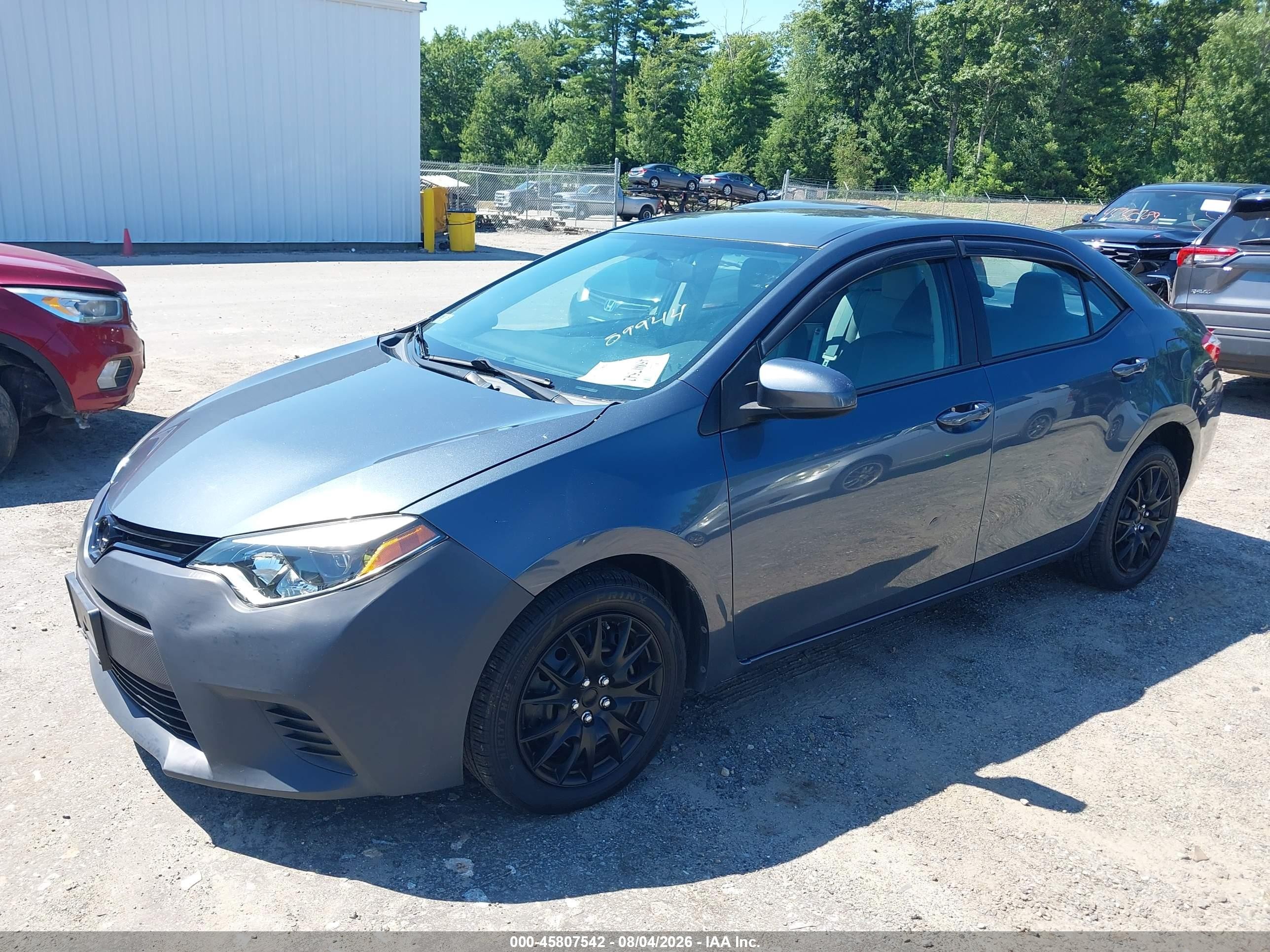 2014 Toyota Corolla Le Gray vin: 2T1BURHE1EC219869