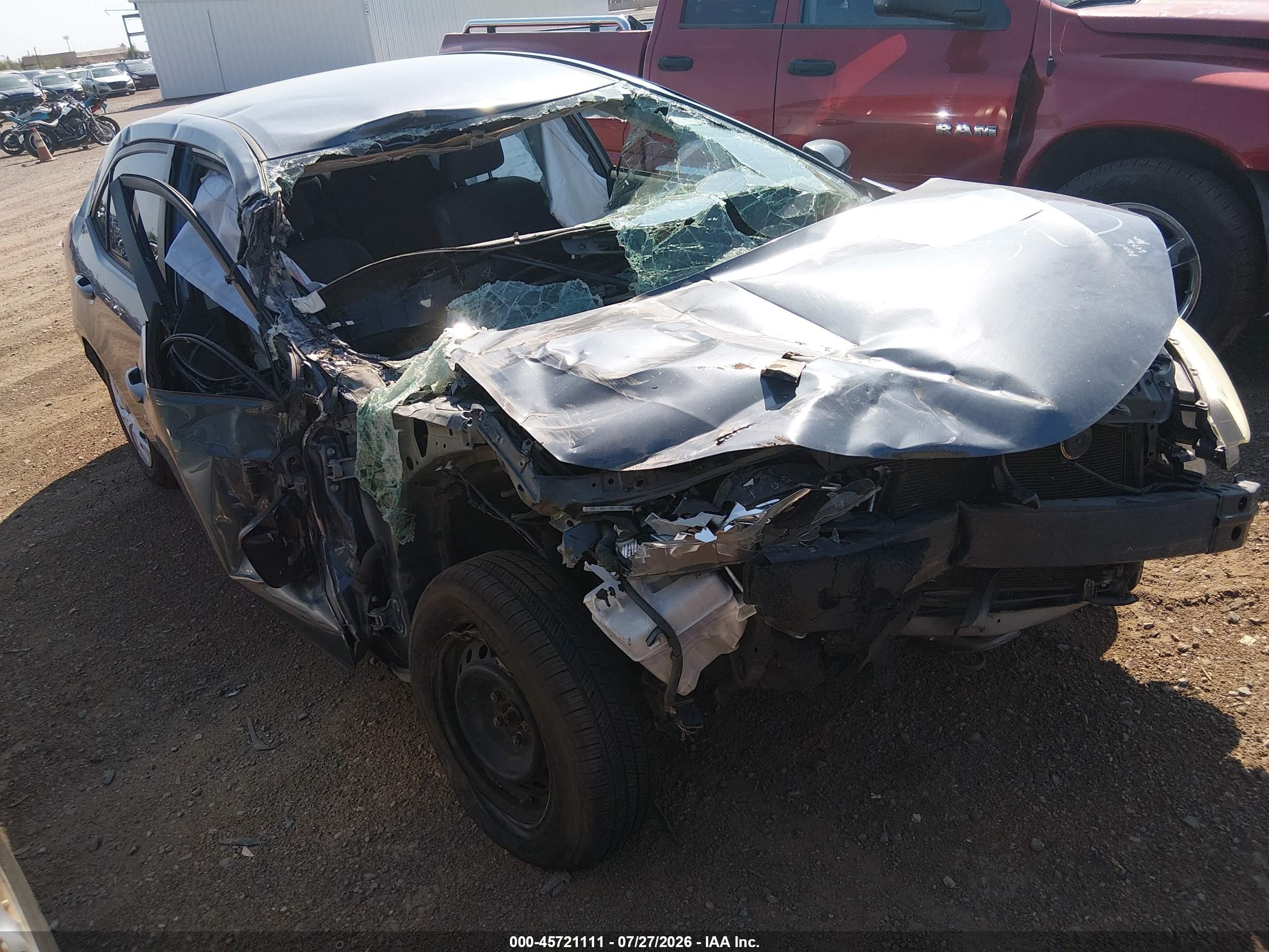 2014 Toyota Corolla L Blue vin: 2T1BURHE1EC221203