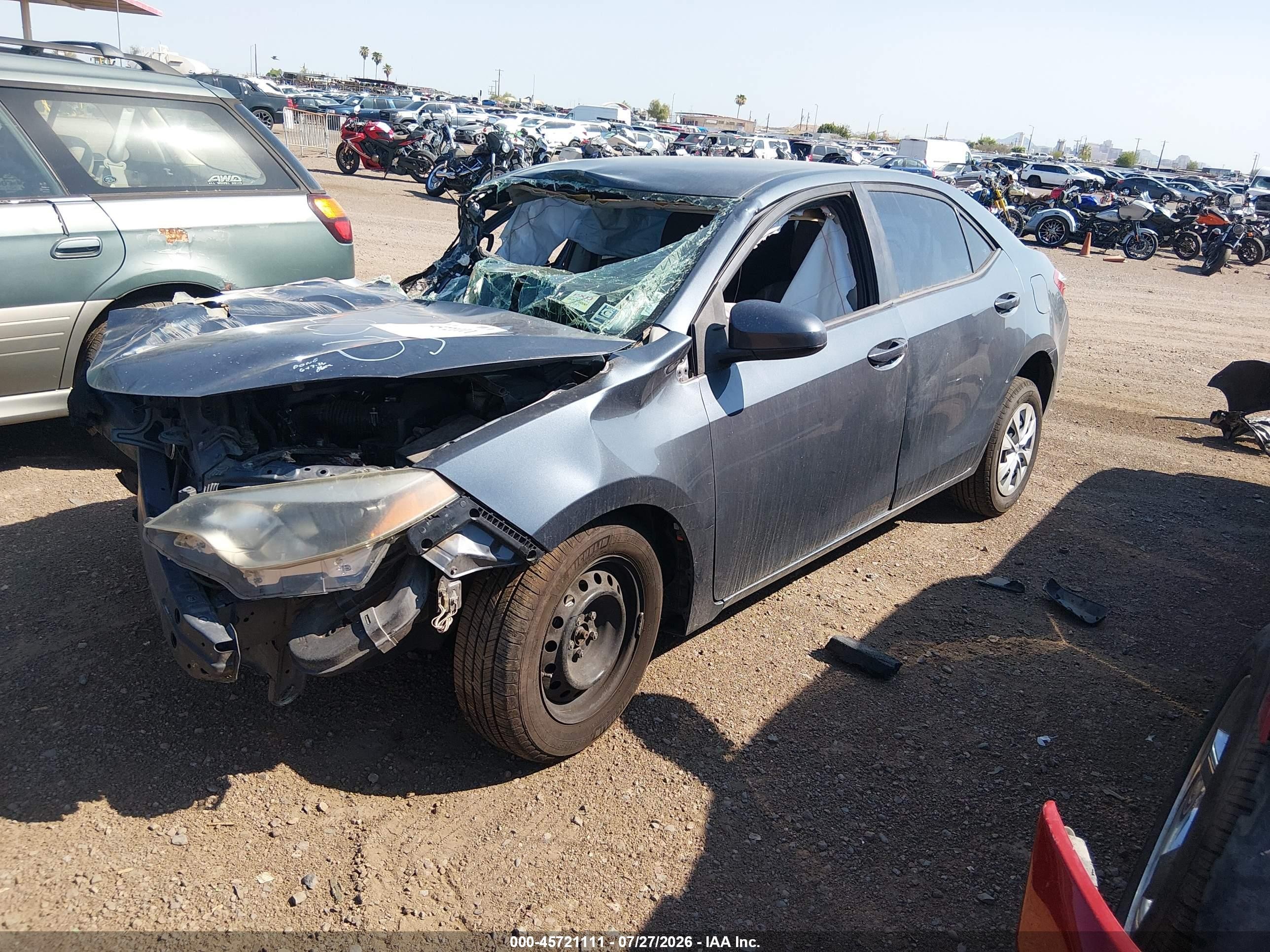 2014 Toyota Corolla L Синий vin: 2T1BURHE1EC221203