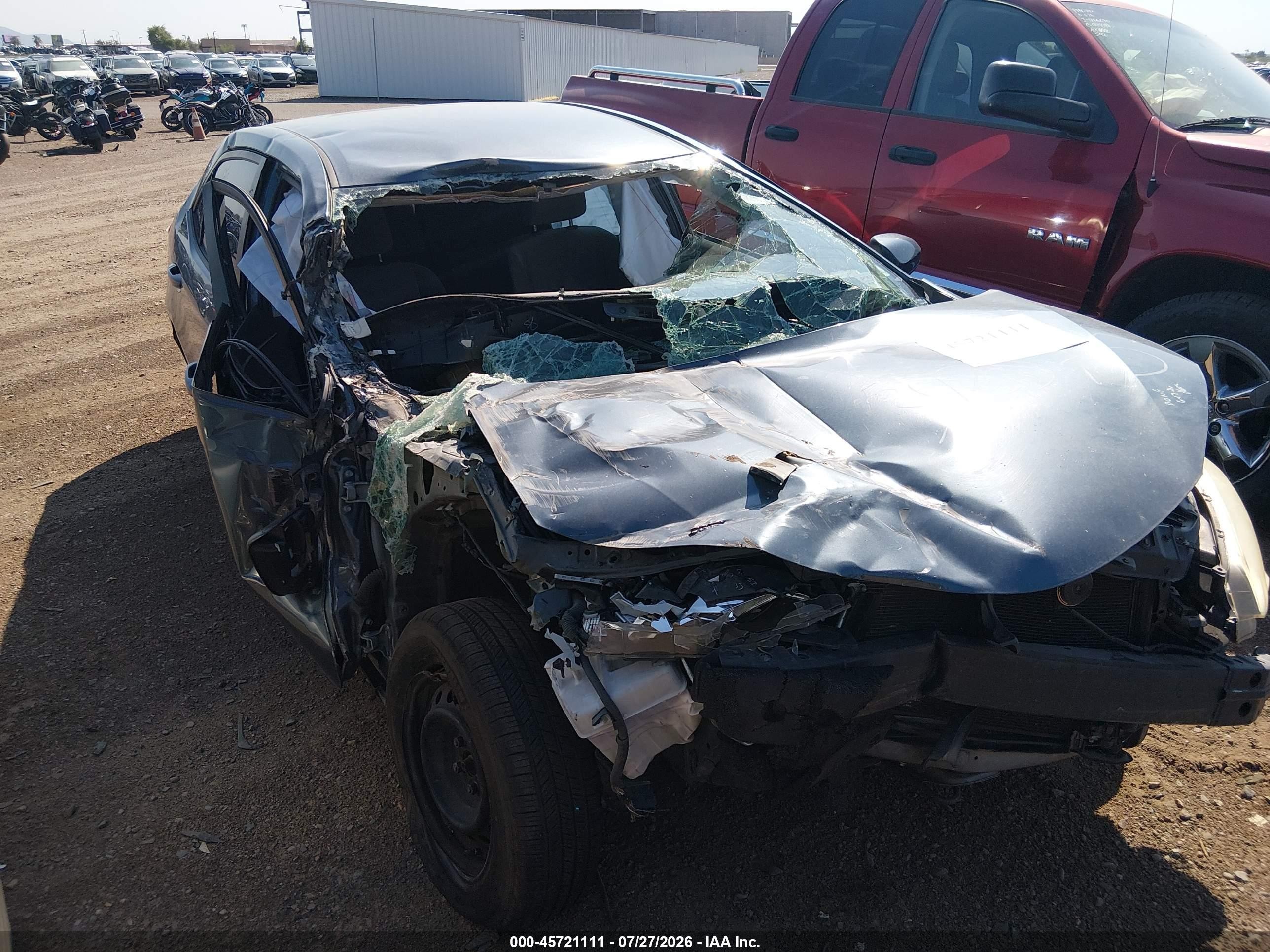 2014 Toyota Corolla L Синий vin: 2T1BURHE1EC221203
