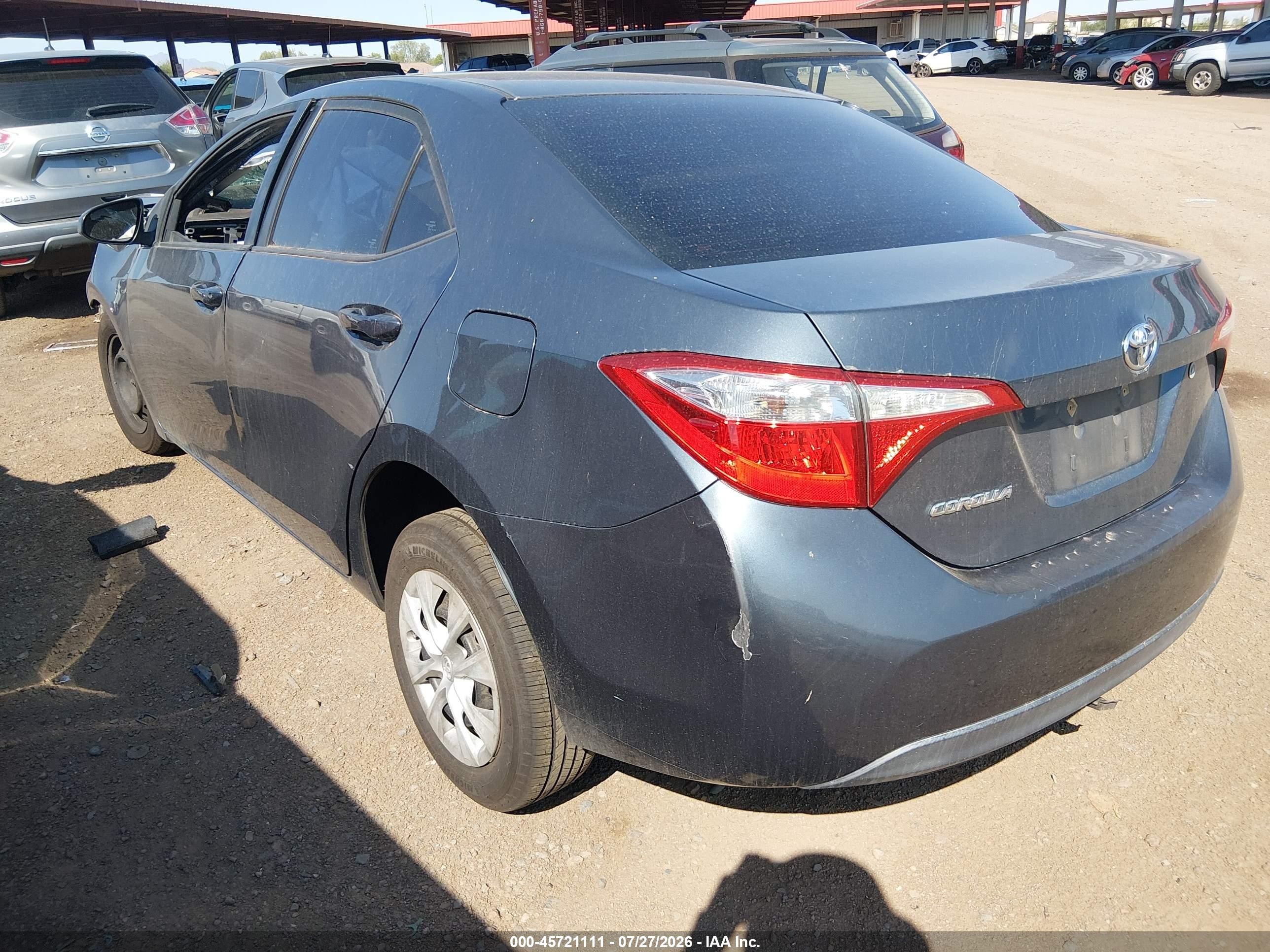 2014 Toyota Corolla L Синий vin: 2T1BURHE1EC221203