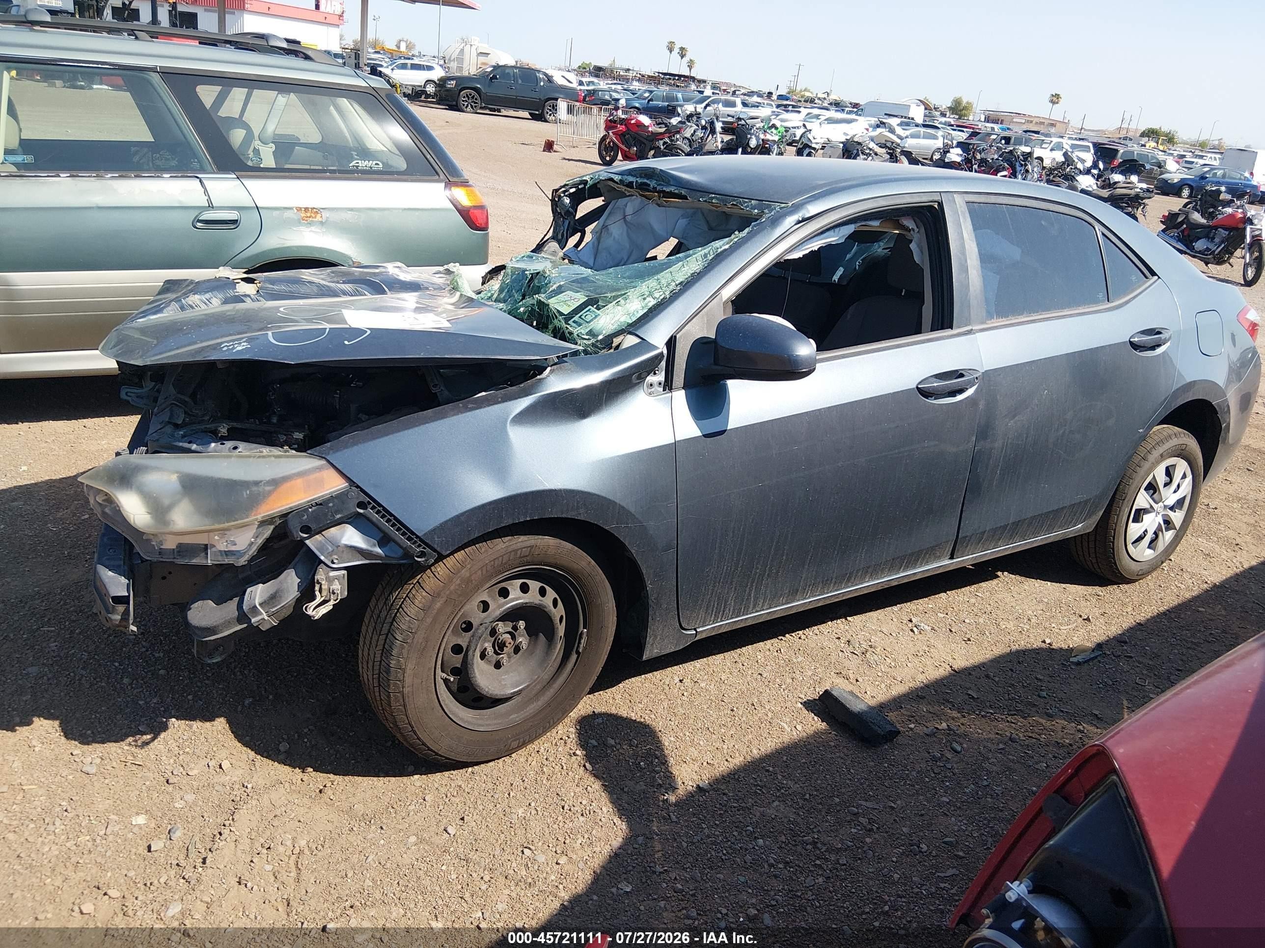 2014 Toyota Corolla L Синий vin: 2T1BURHE1EC221203