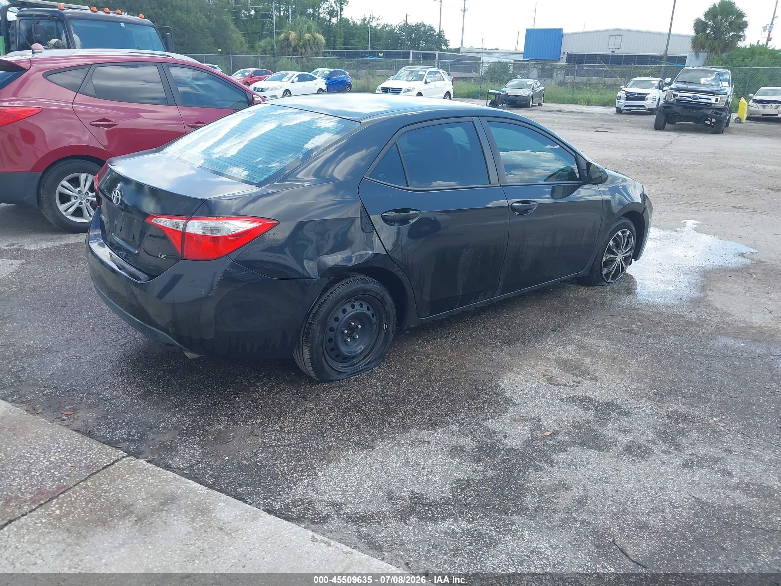 2015 Toyota Corolla Le Black vin: 2T1BURHE1FC233742
