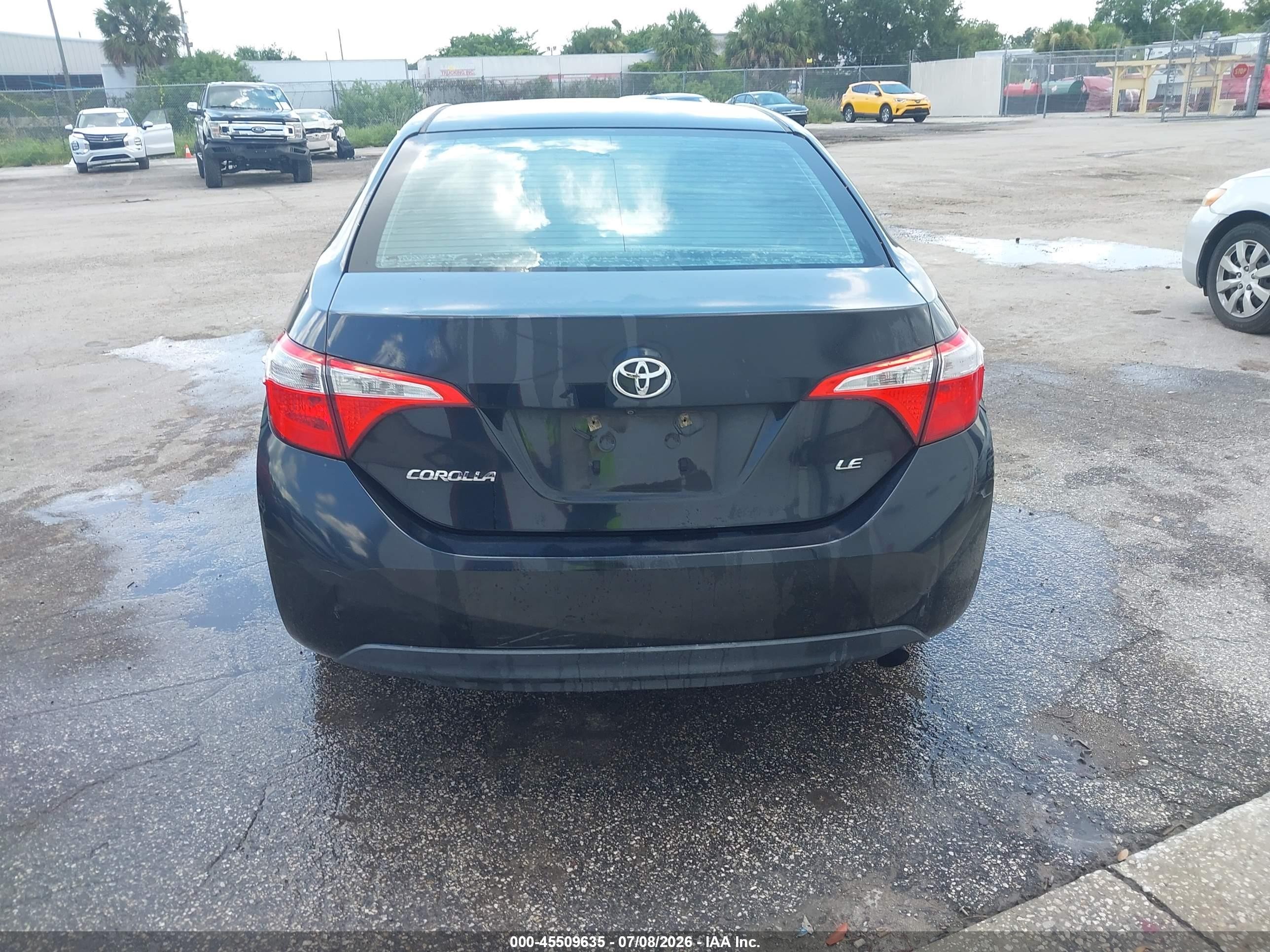 2015 Toyota Corolla Le Black vin: 2T1BURHE1FC233742