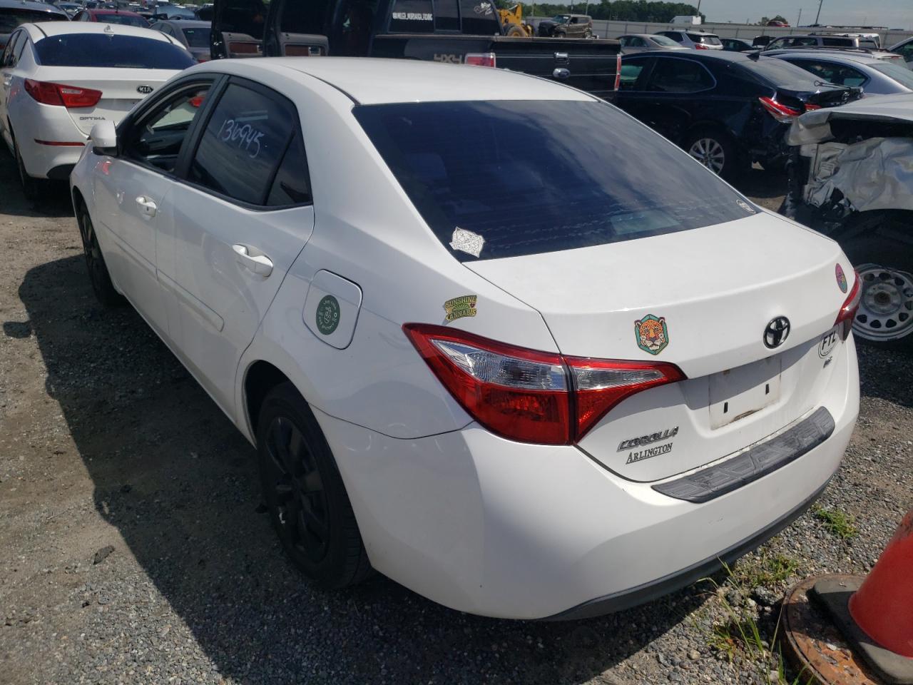 2015 Toyota Corolla L White vin: 2T1BURHE1FC245681