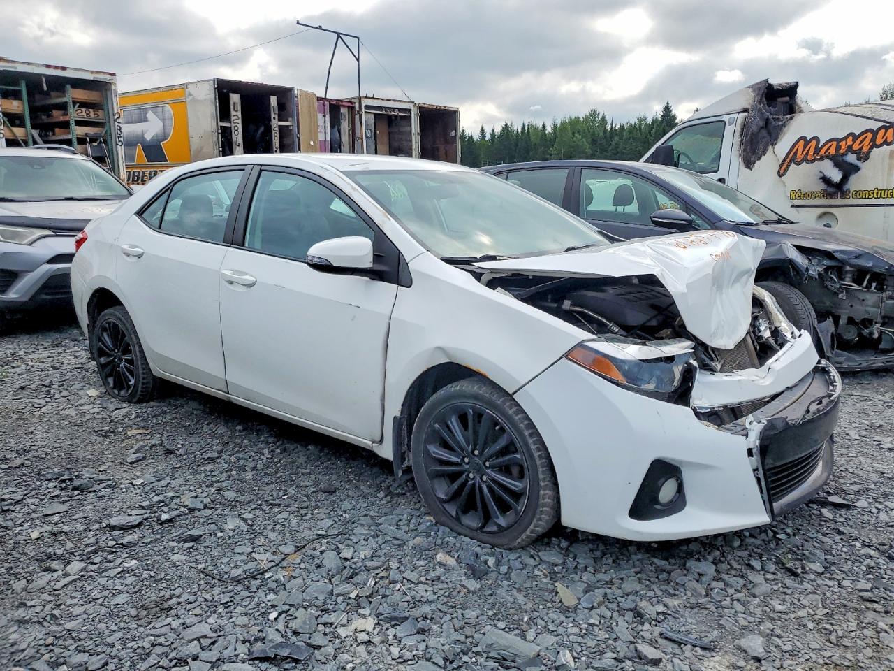 2015 Toyota Corolla L White vin: 2T1BURHE1FC246040