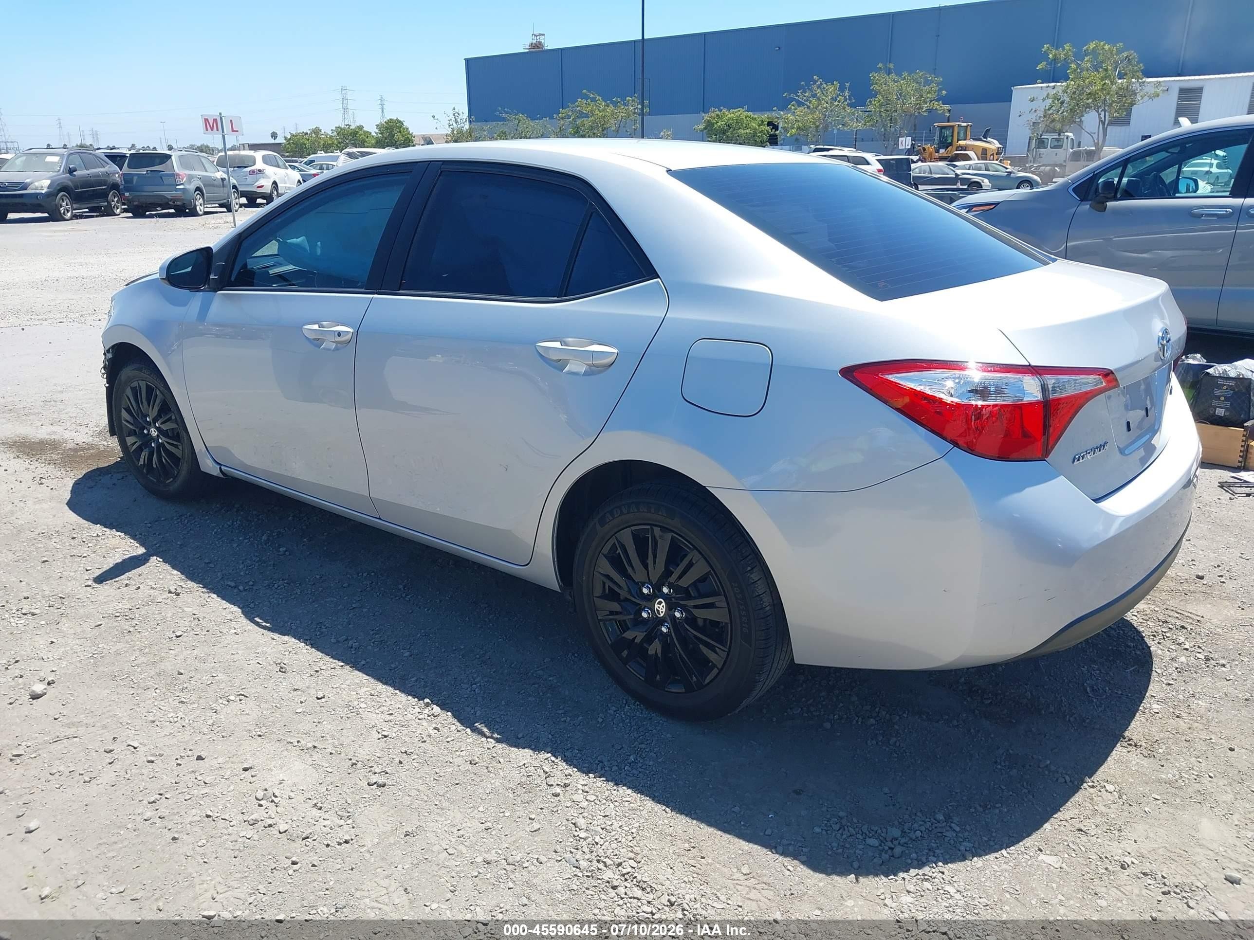 2015 Toyota Corolla Le Gray vin: 2T1BURHE1FC262612