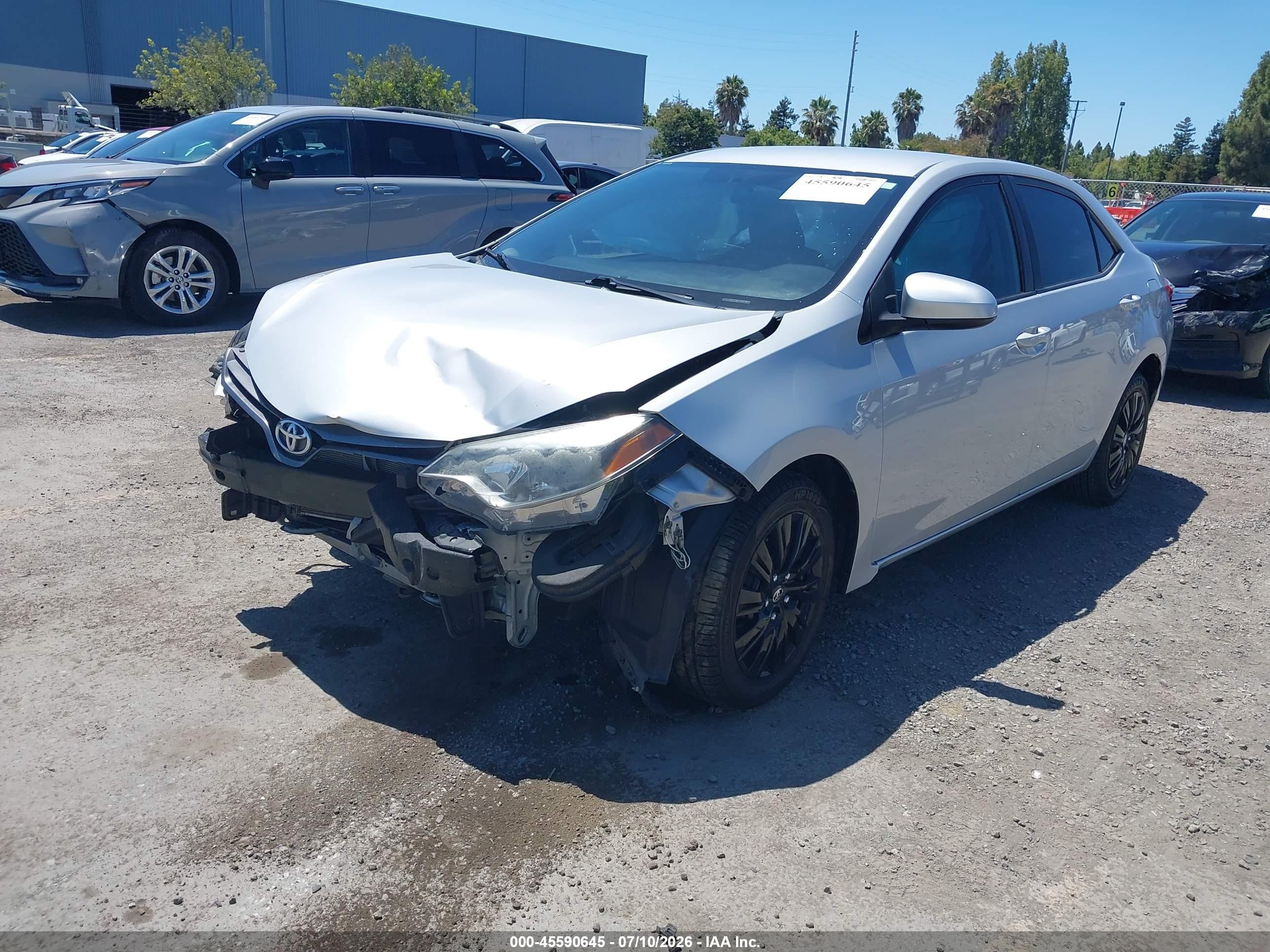 2015 Toyota Corolla Le Gray vin: 2T1BURHE1FC262612