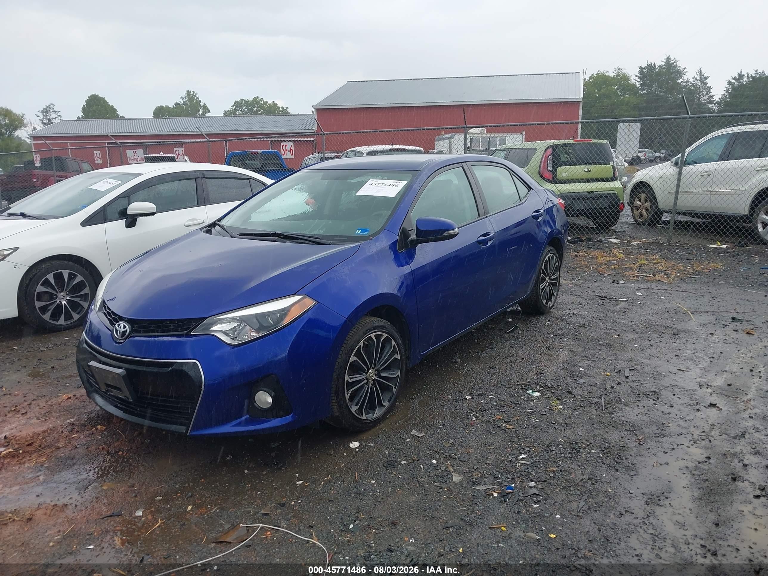 2015 Toyota Corolla S Plus Blue vin: 2T1BURHE1FC265476