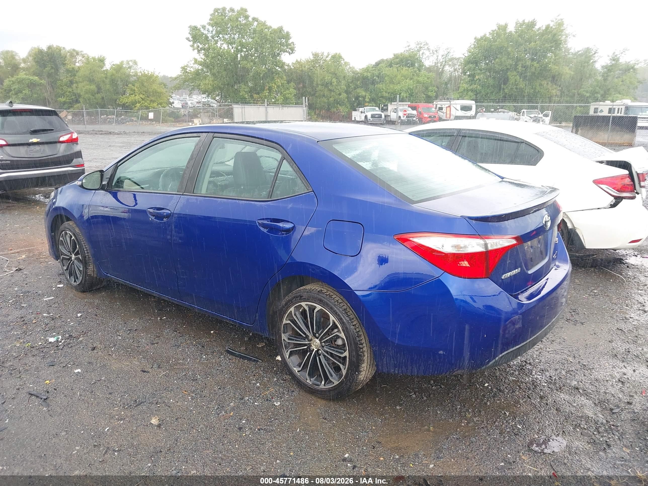 2015 Toyota Corolla S Plus Blue vin: 2T1BURHE1FC265476